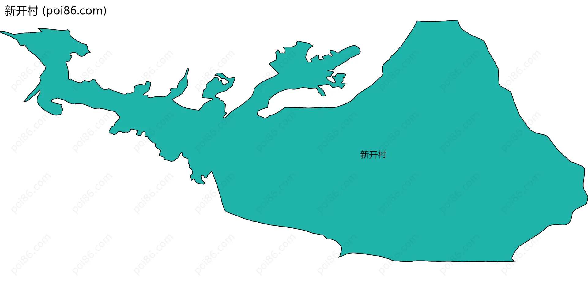 新开村边界地图