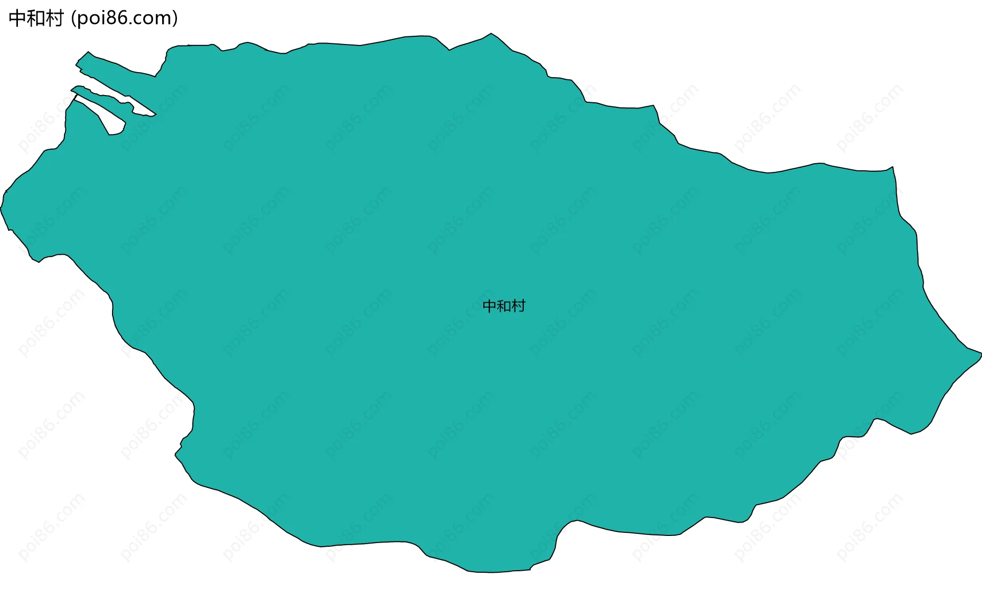 中和村边界地图