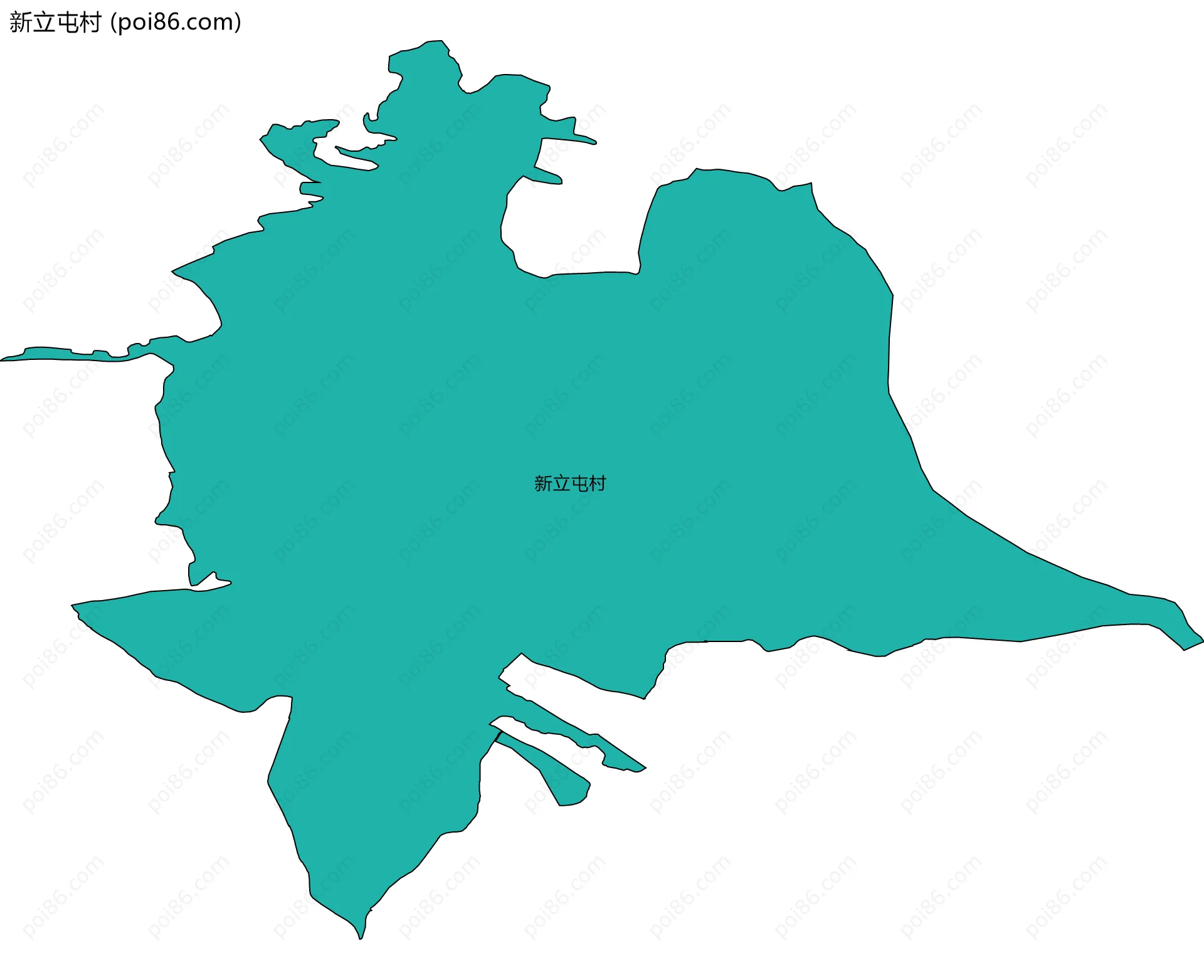 新立屯村边界地图