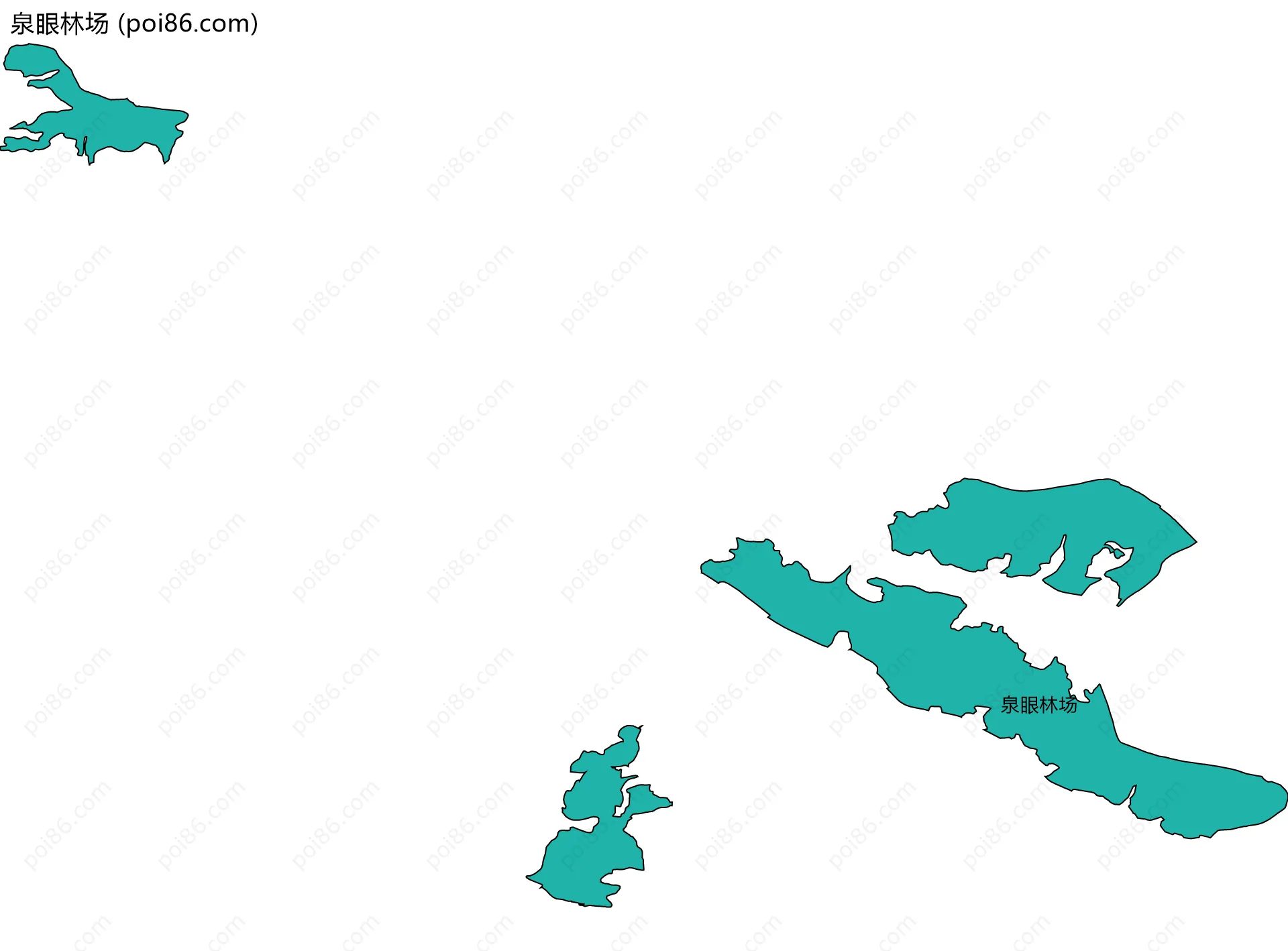 泉眼林场边界地图