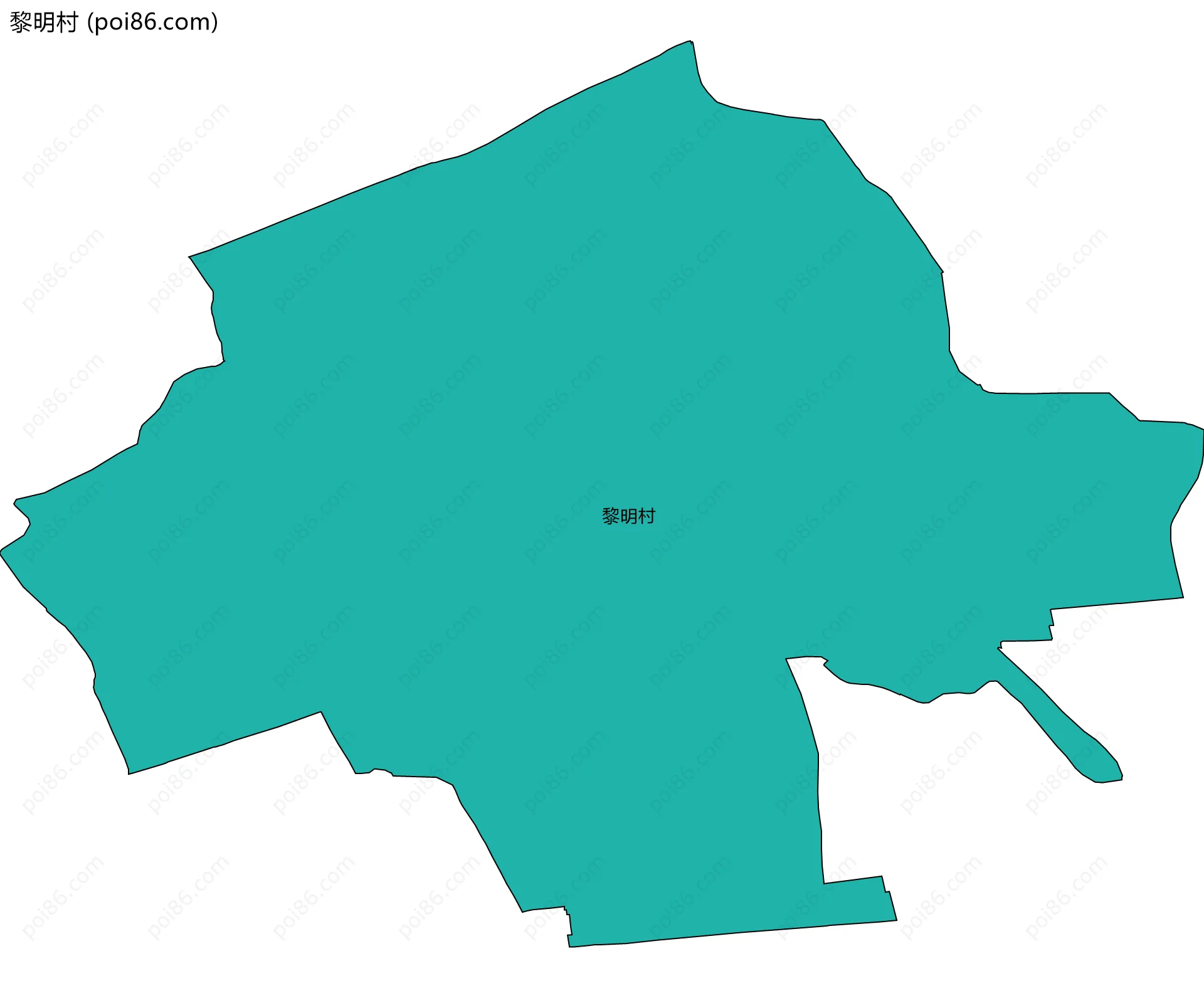 黎明村边界地图