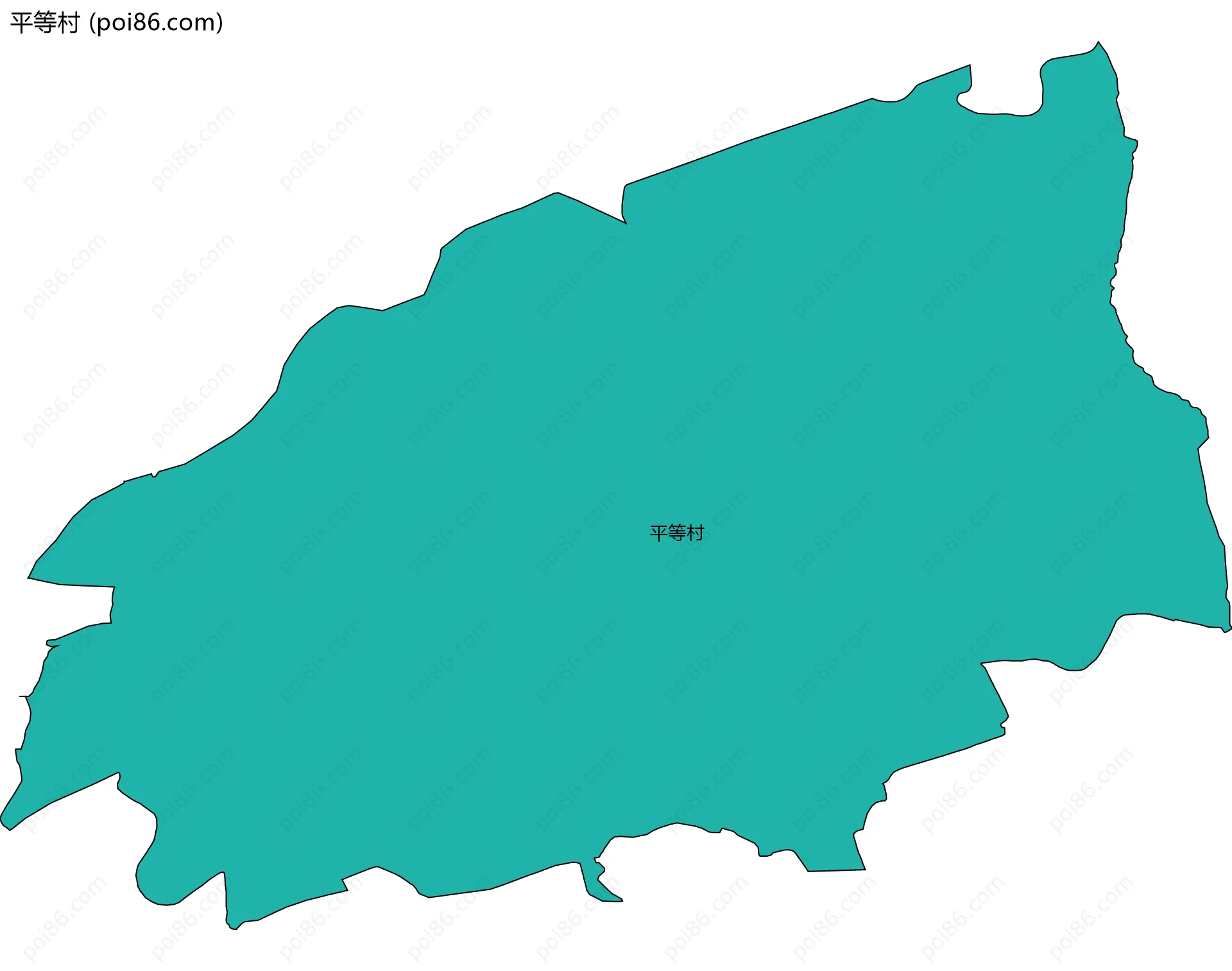 平等村边界地图