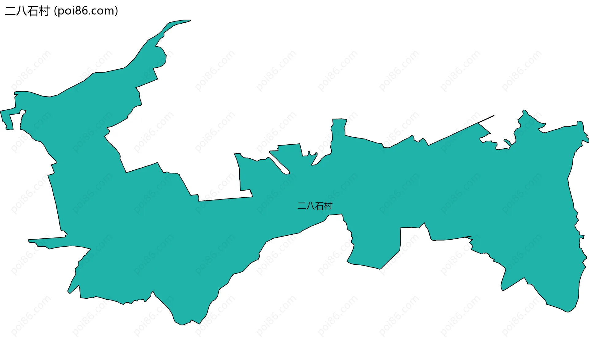 二八石村边界地图