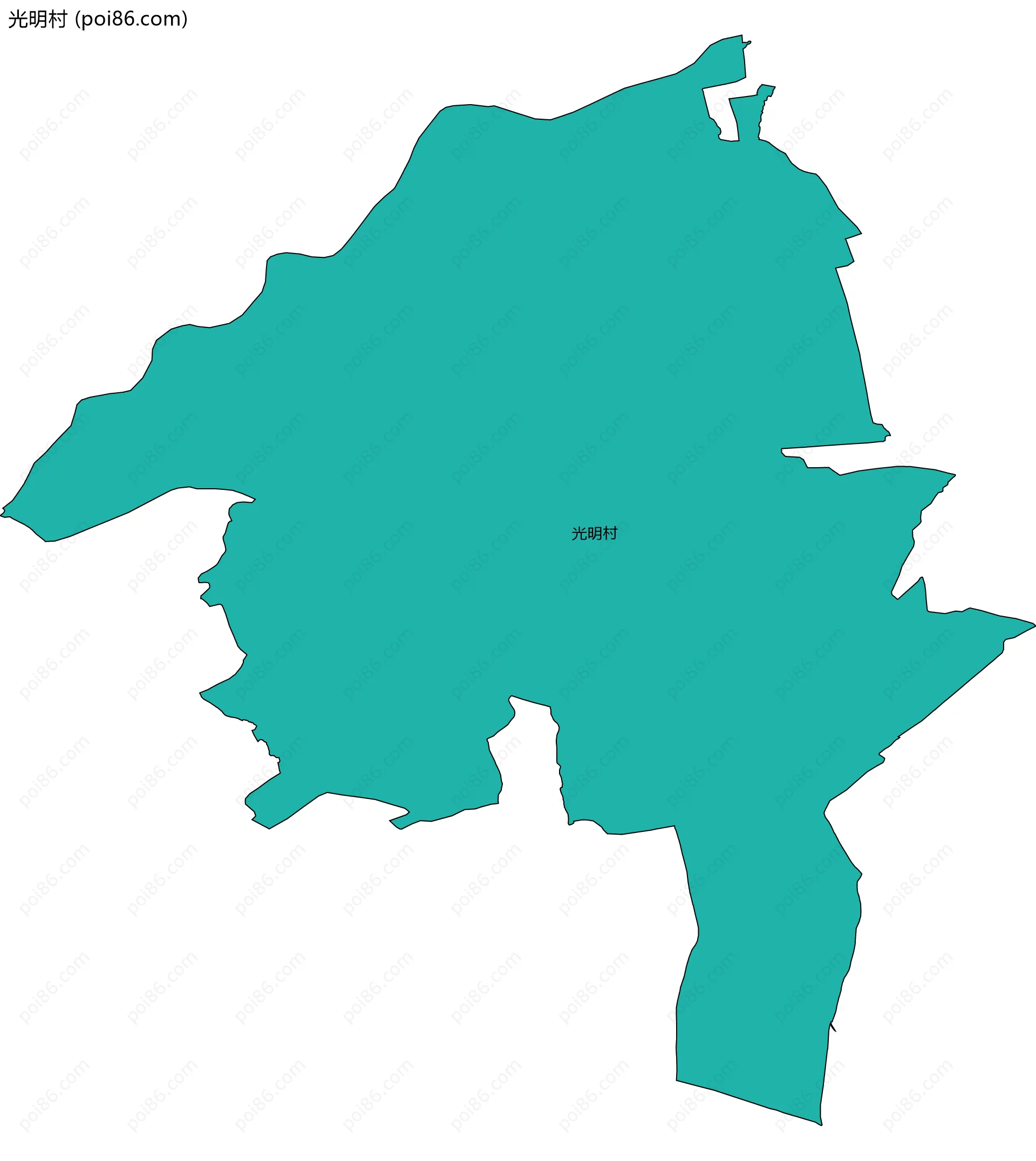 光明村边界地图