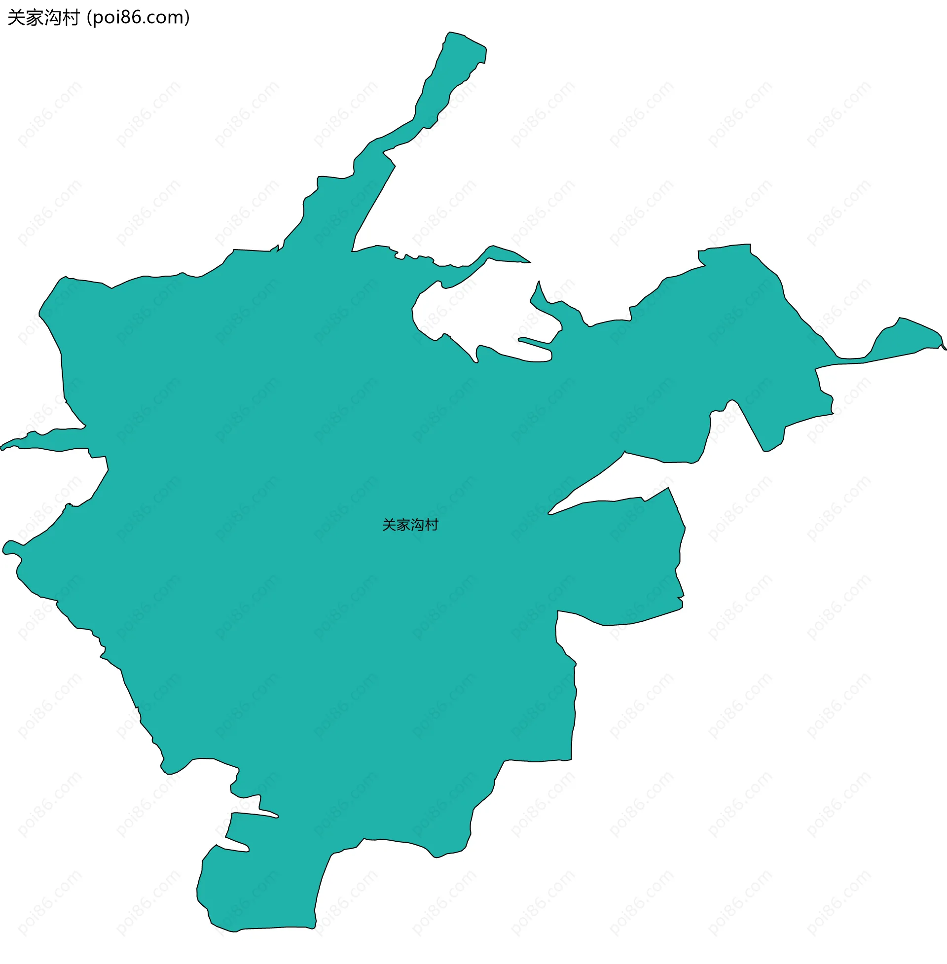 关家沟村边界地图