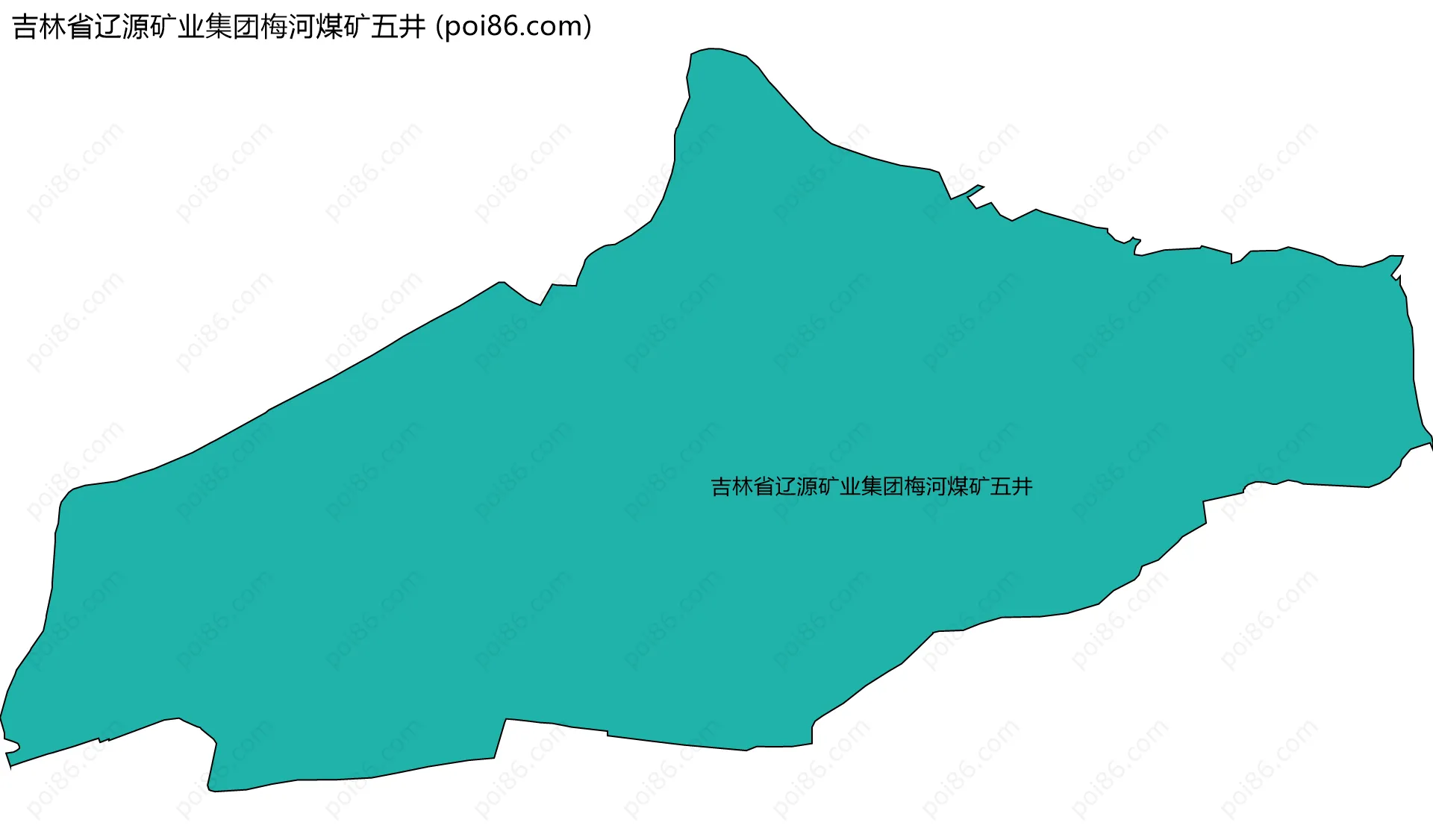 吉林省辽源矿业集团梅河煤矿五井边界地图