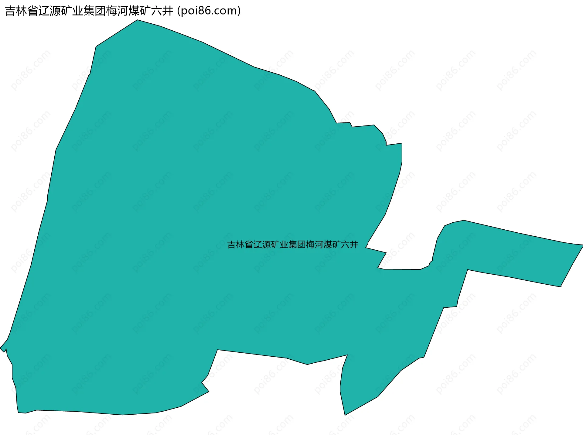 吉林省辽源矿业集团梅河煤矿六井边界地图