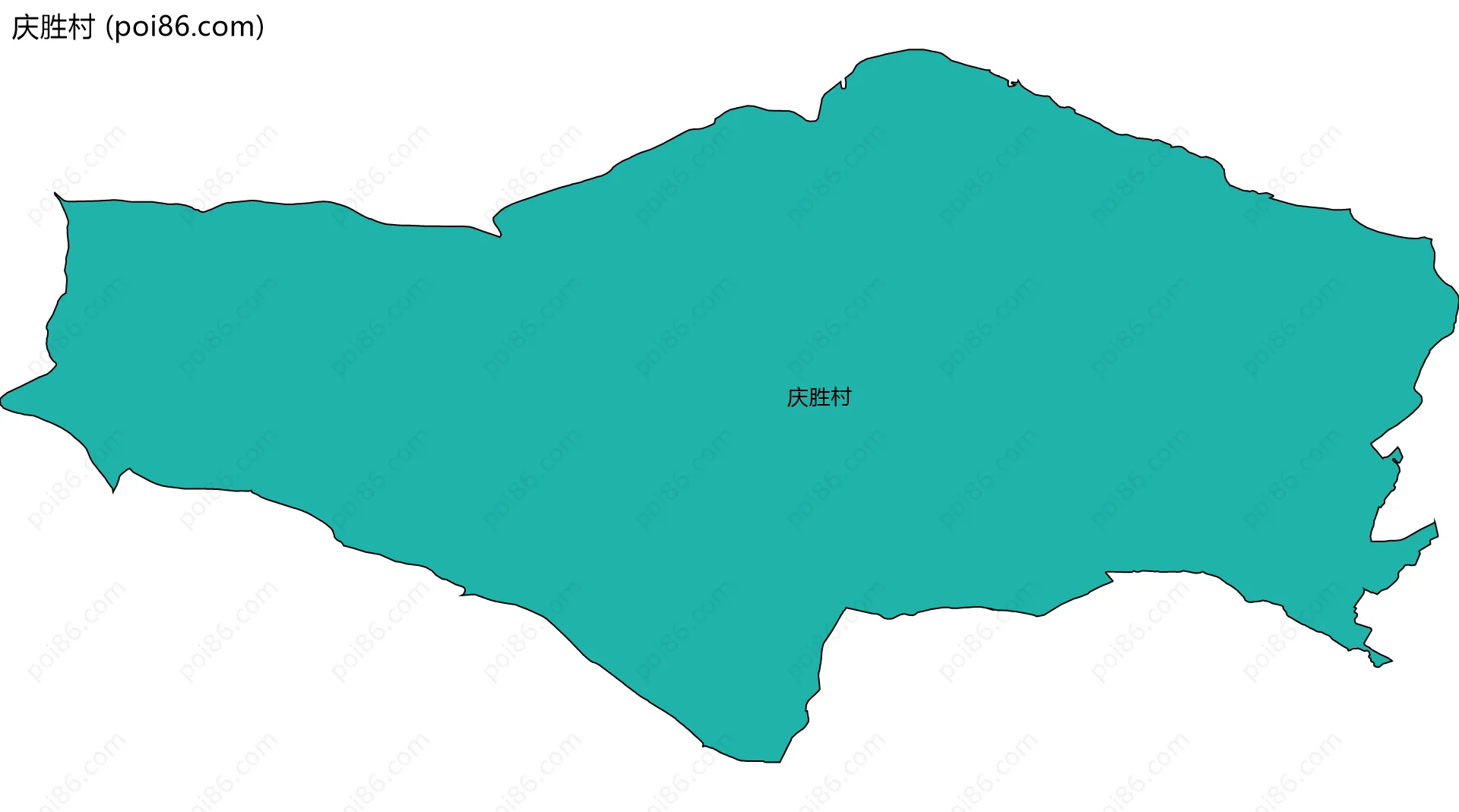 庆胜村边界地图