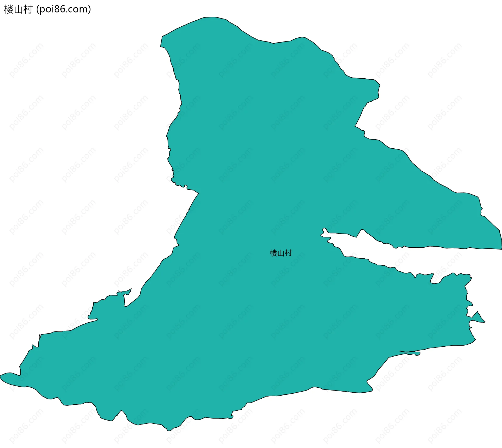楼山村边界地图