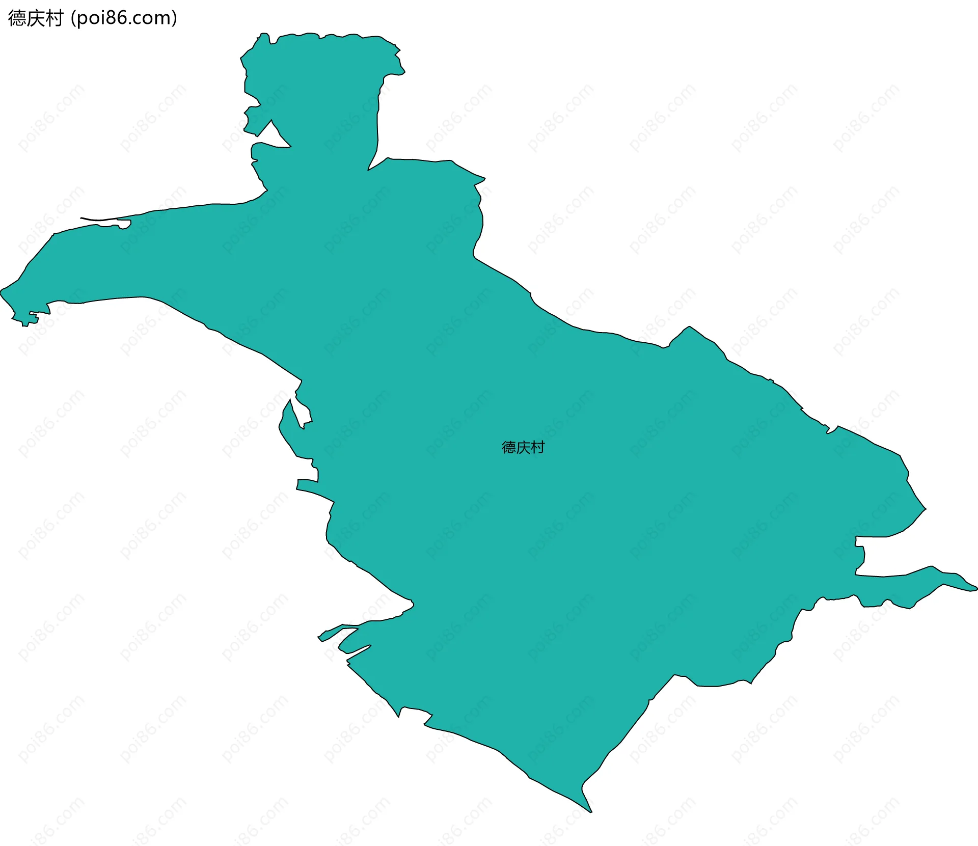 德庆村边界地图