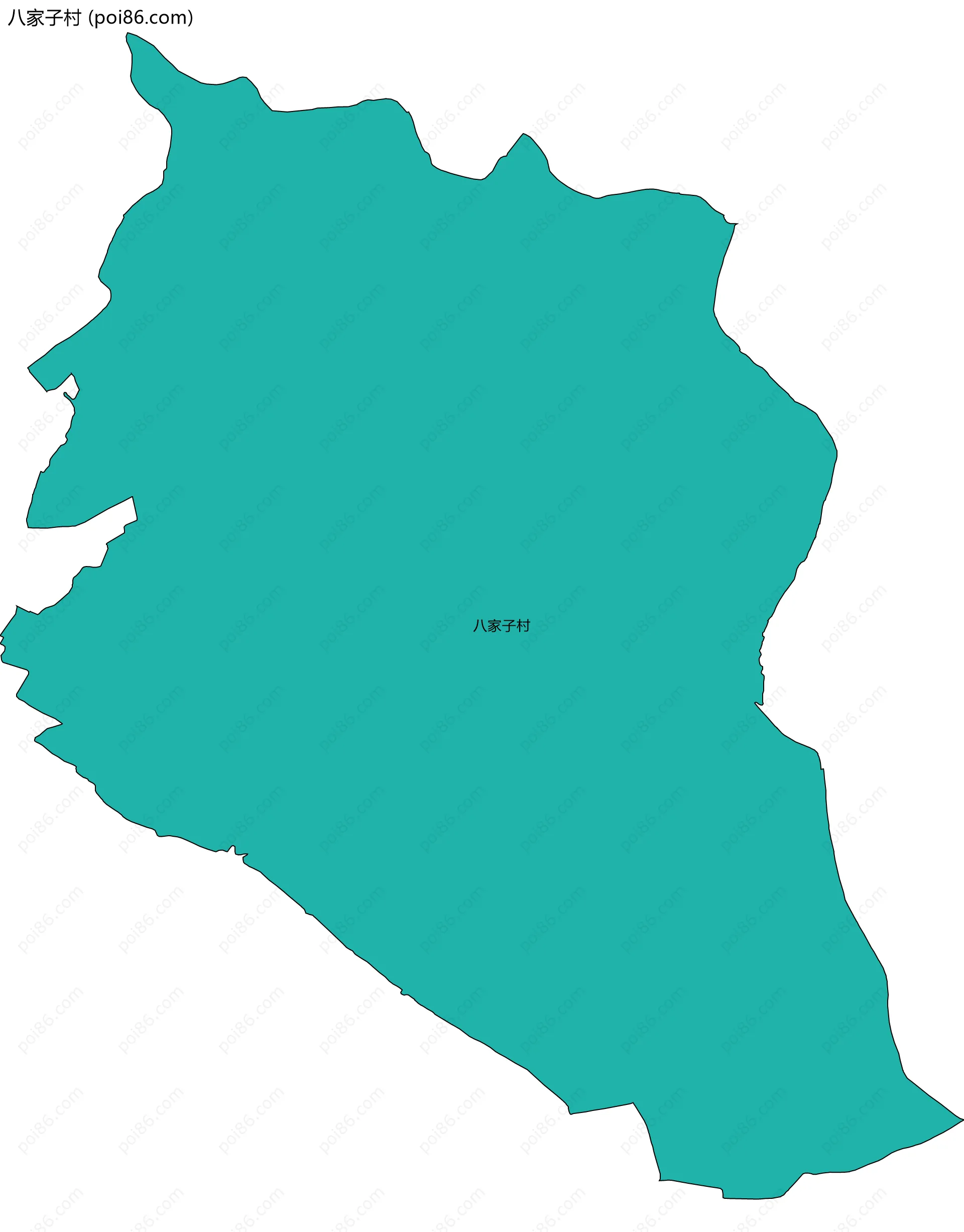 八家子村边界地图