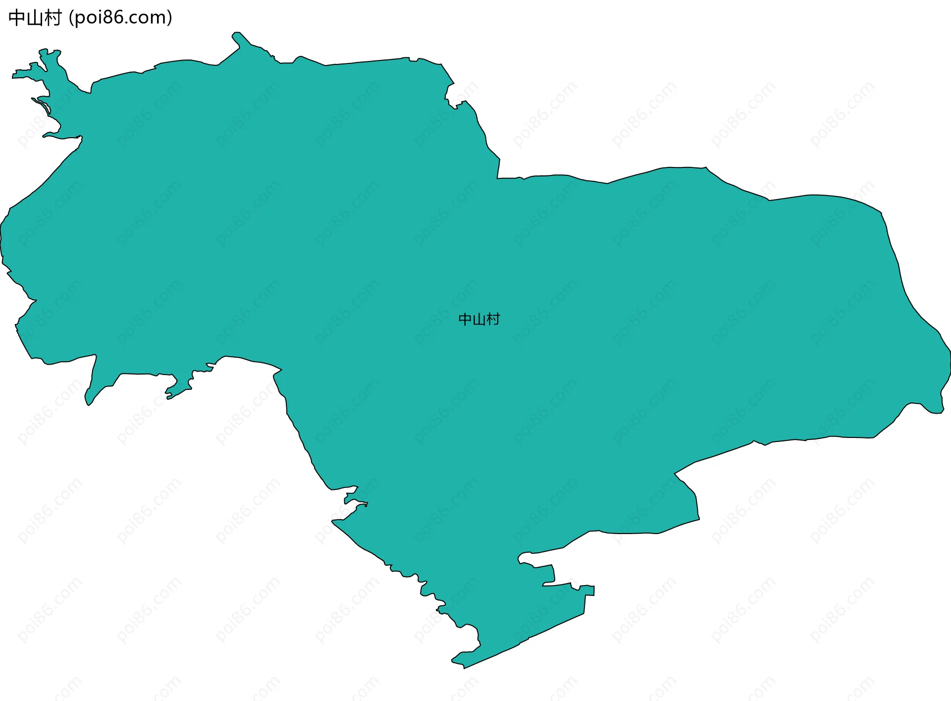 中山村边界地图