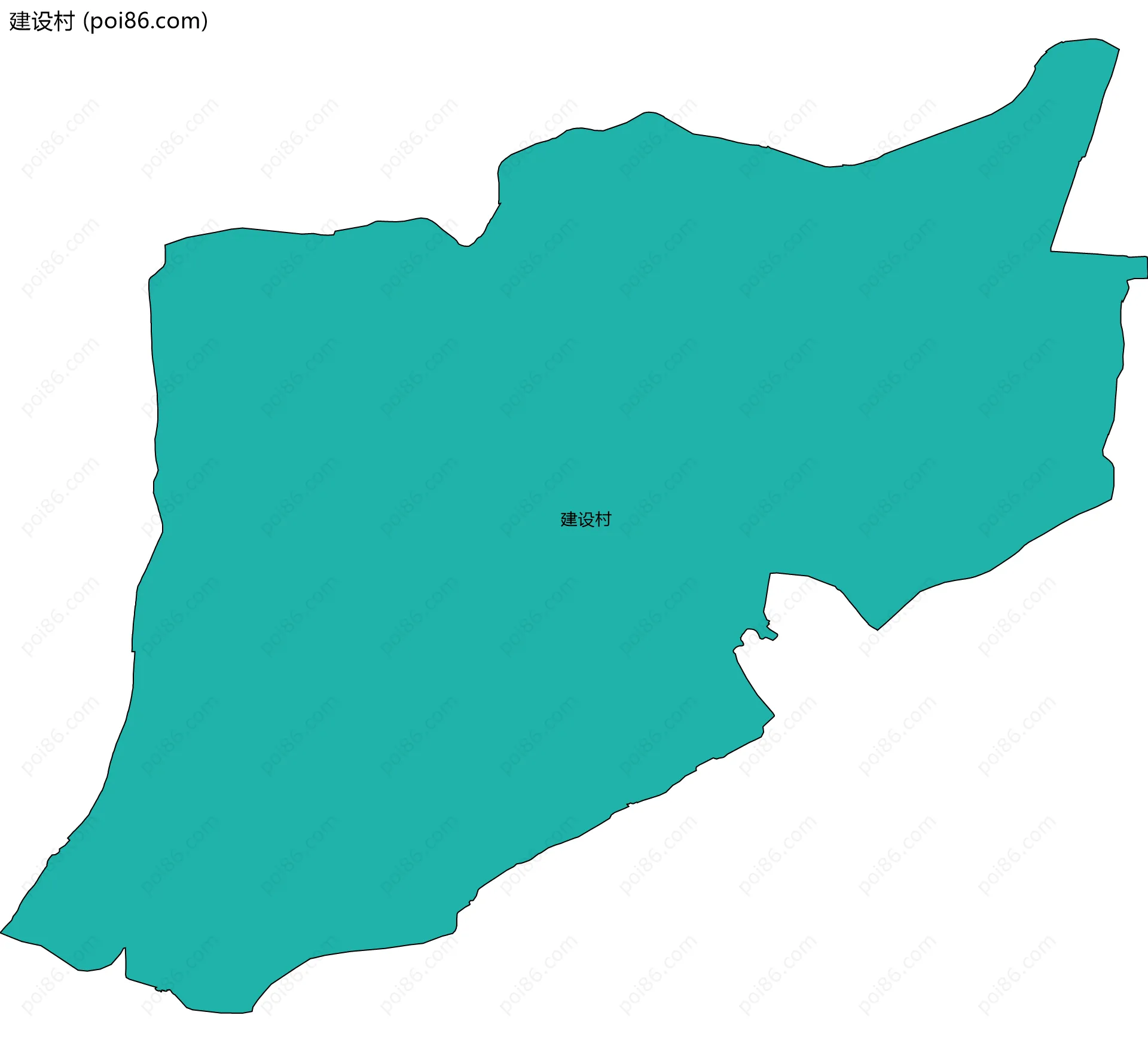 建设村边界地图