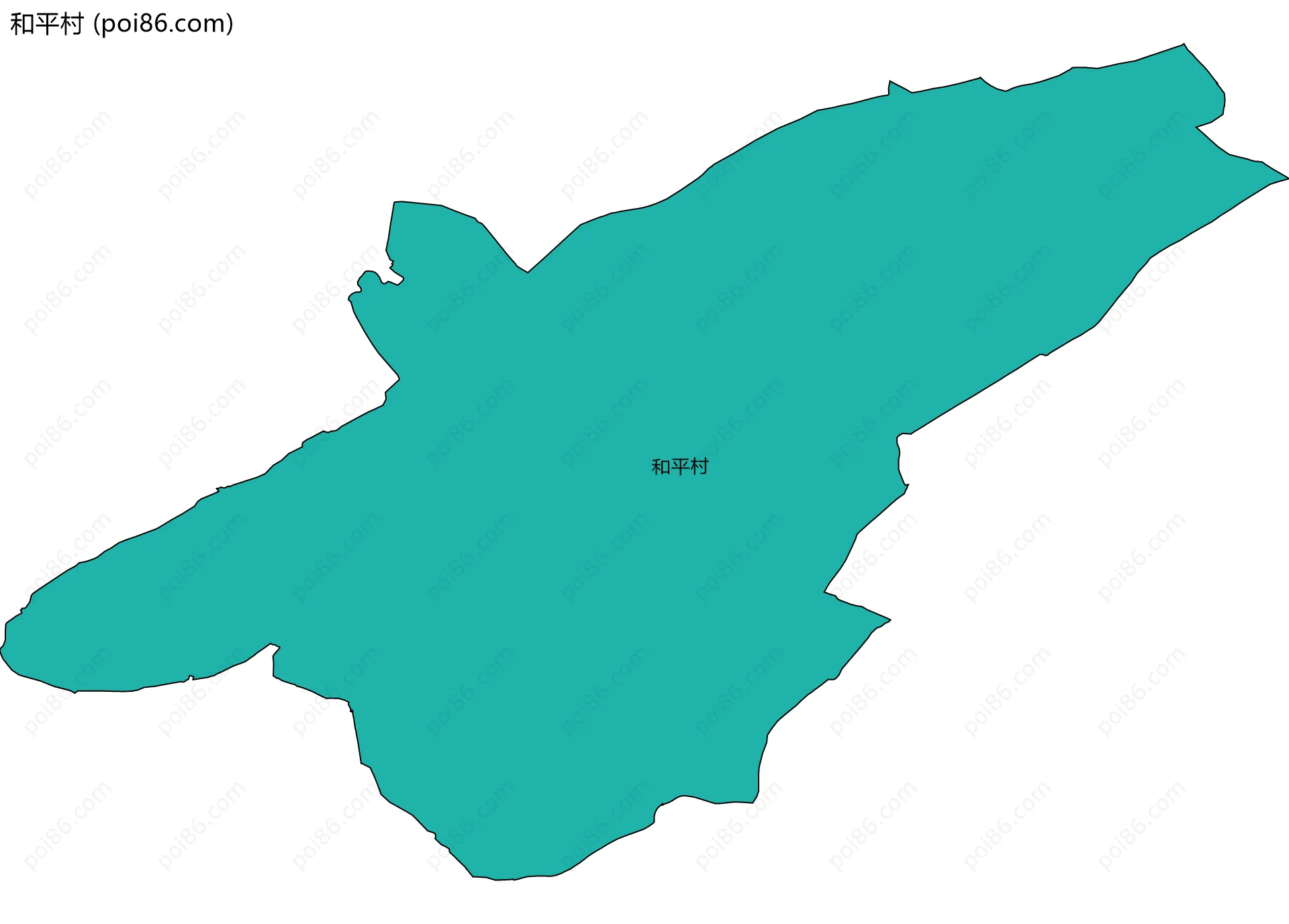 和平村边界地图
