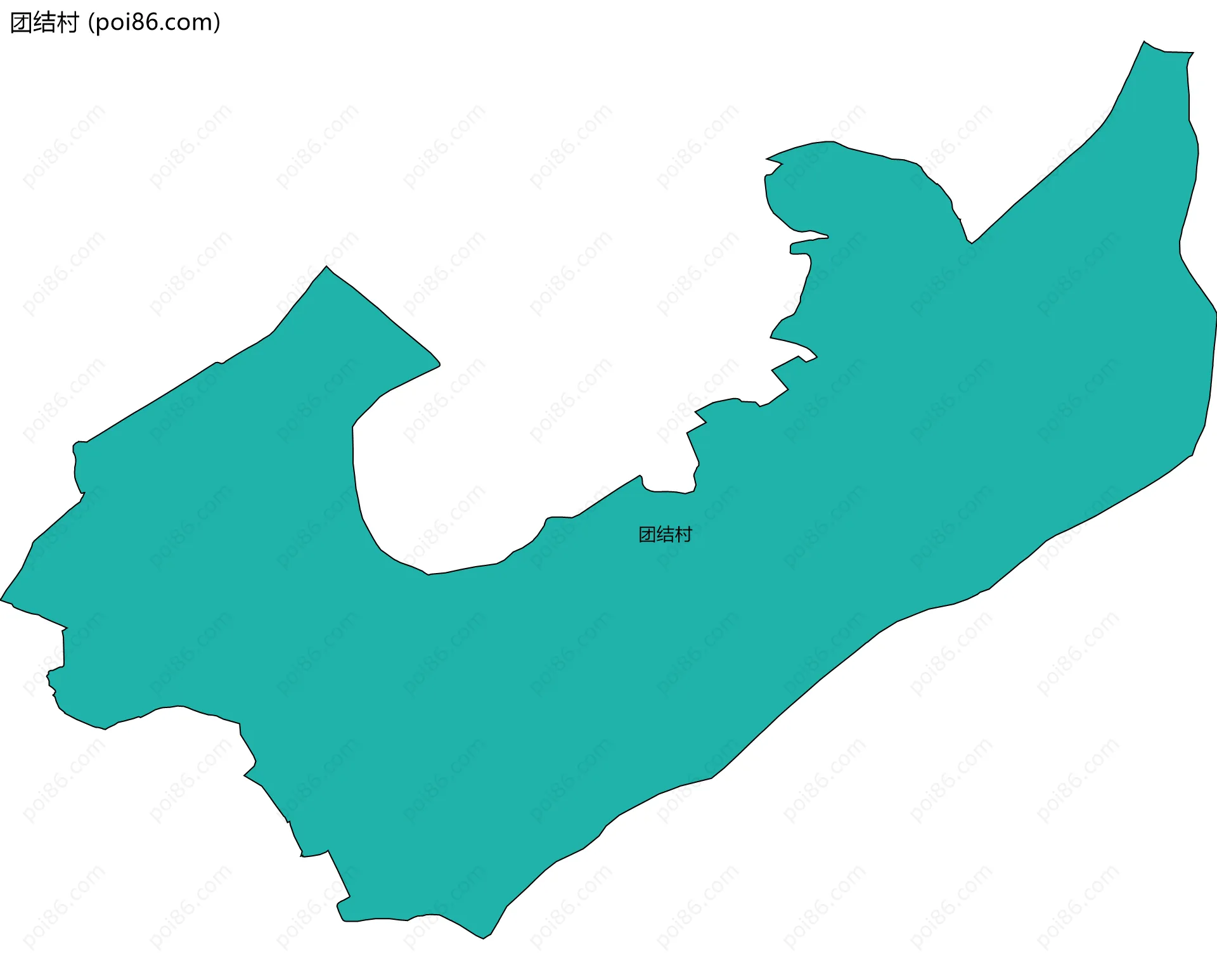 团结村边界地图