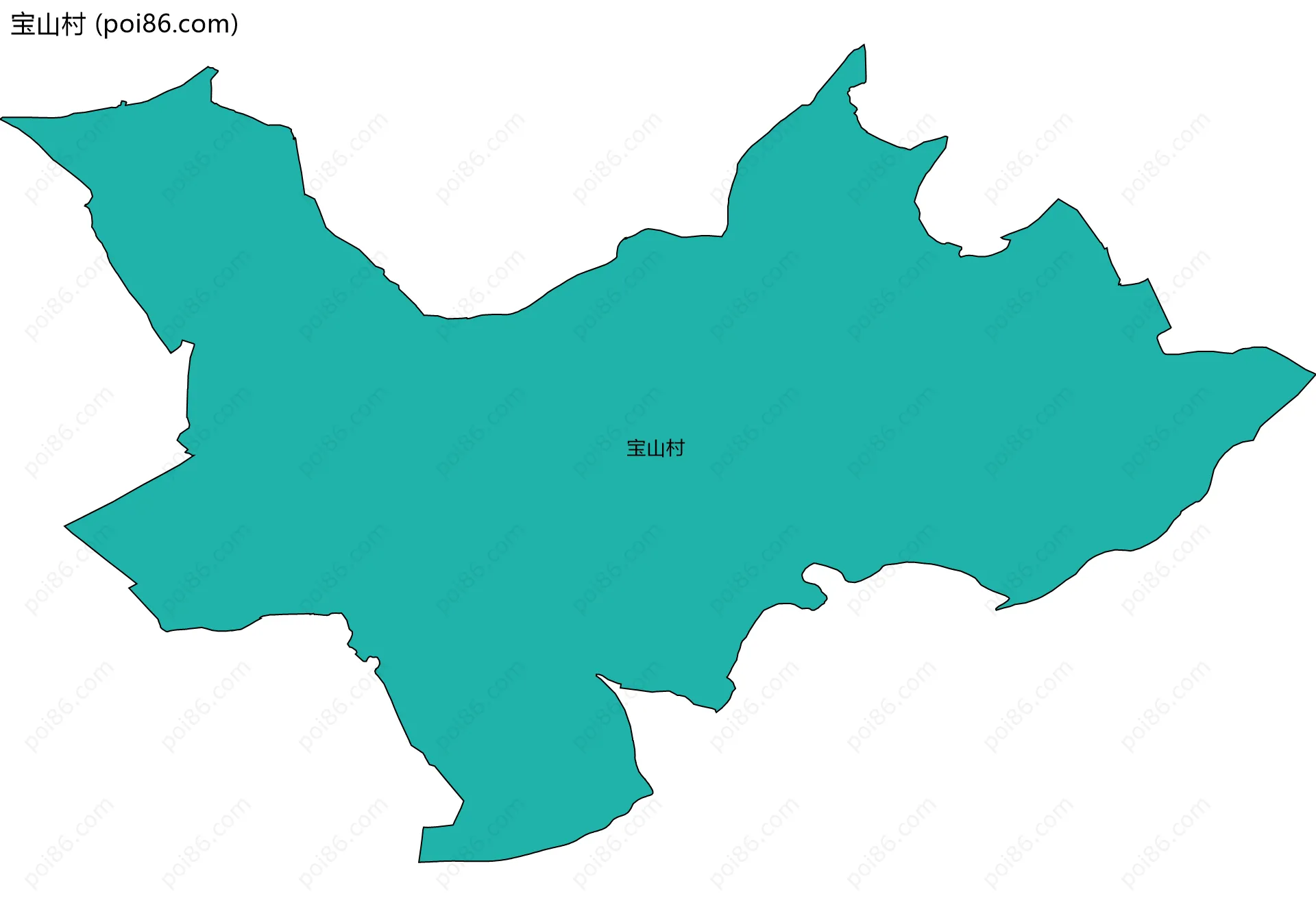 宝山村边界地图