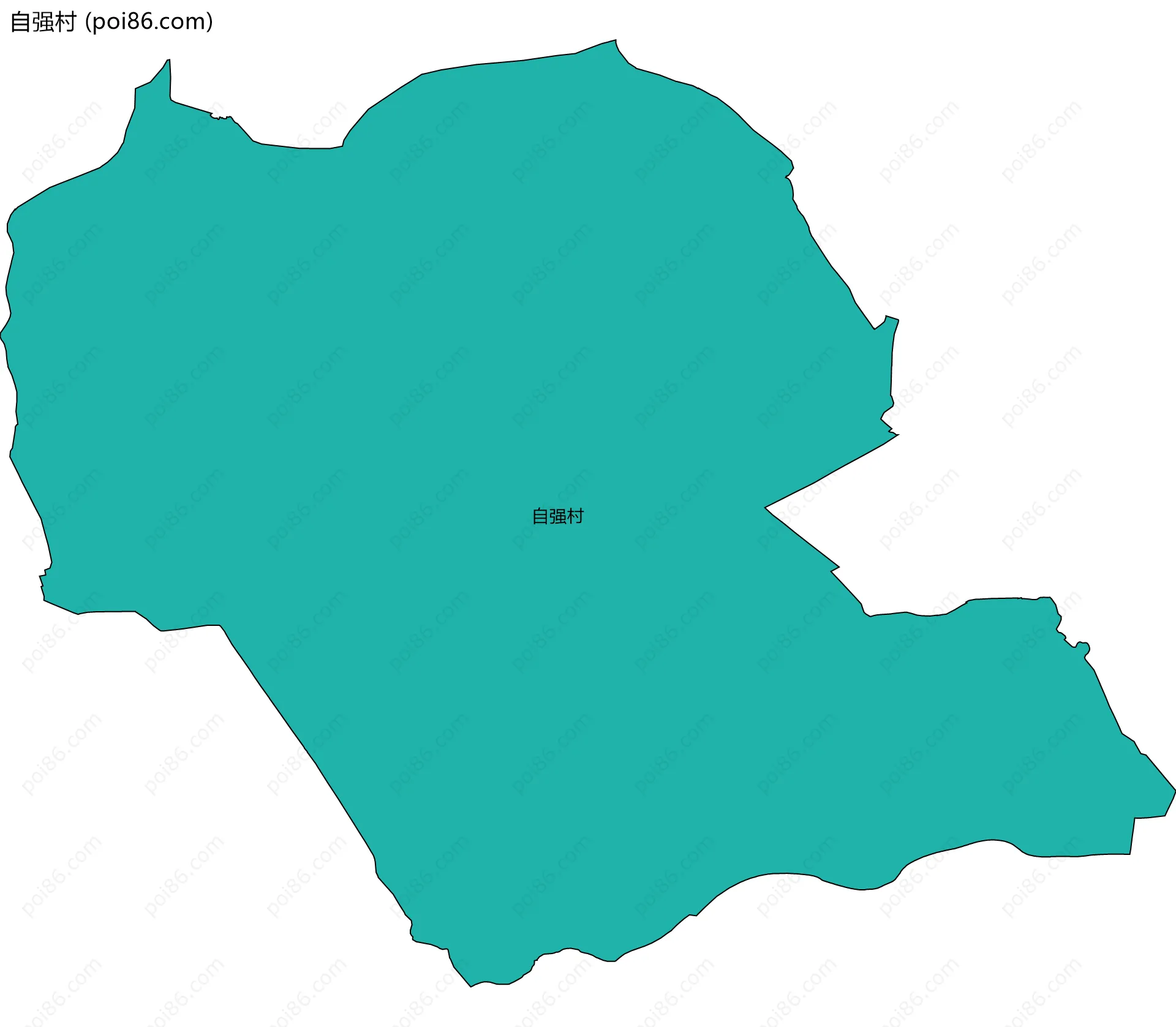 自强村边界地图