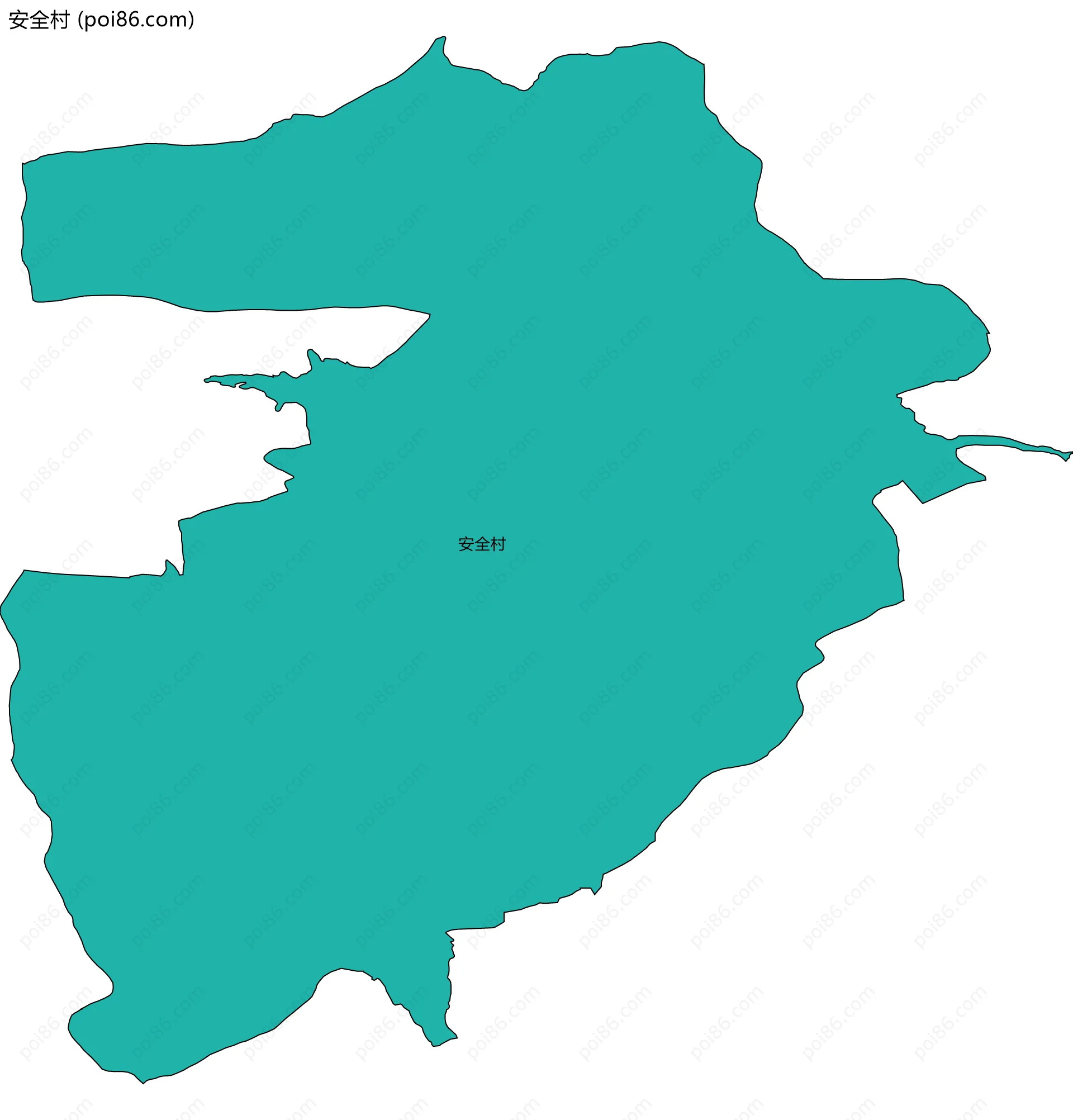安全村边界地图