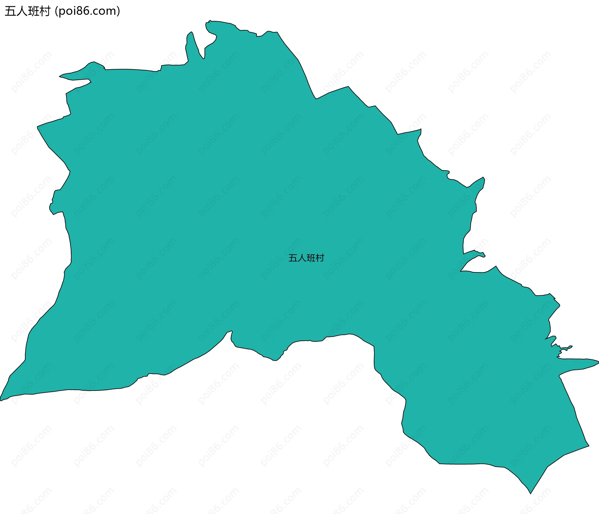 五人班村边界地图