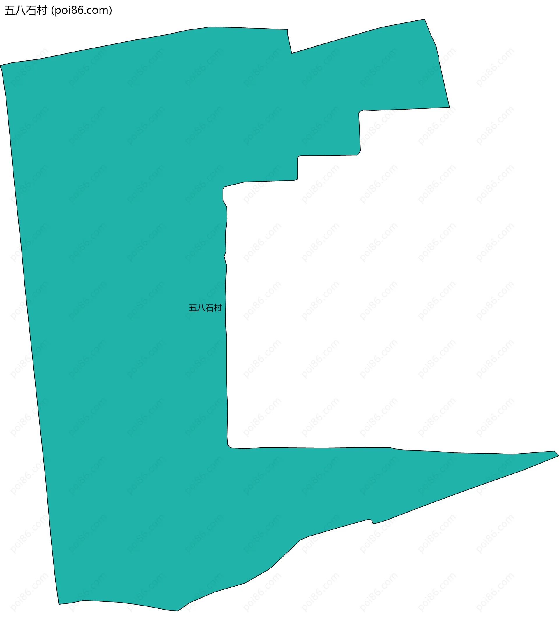 五八石村边界地图