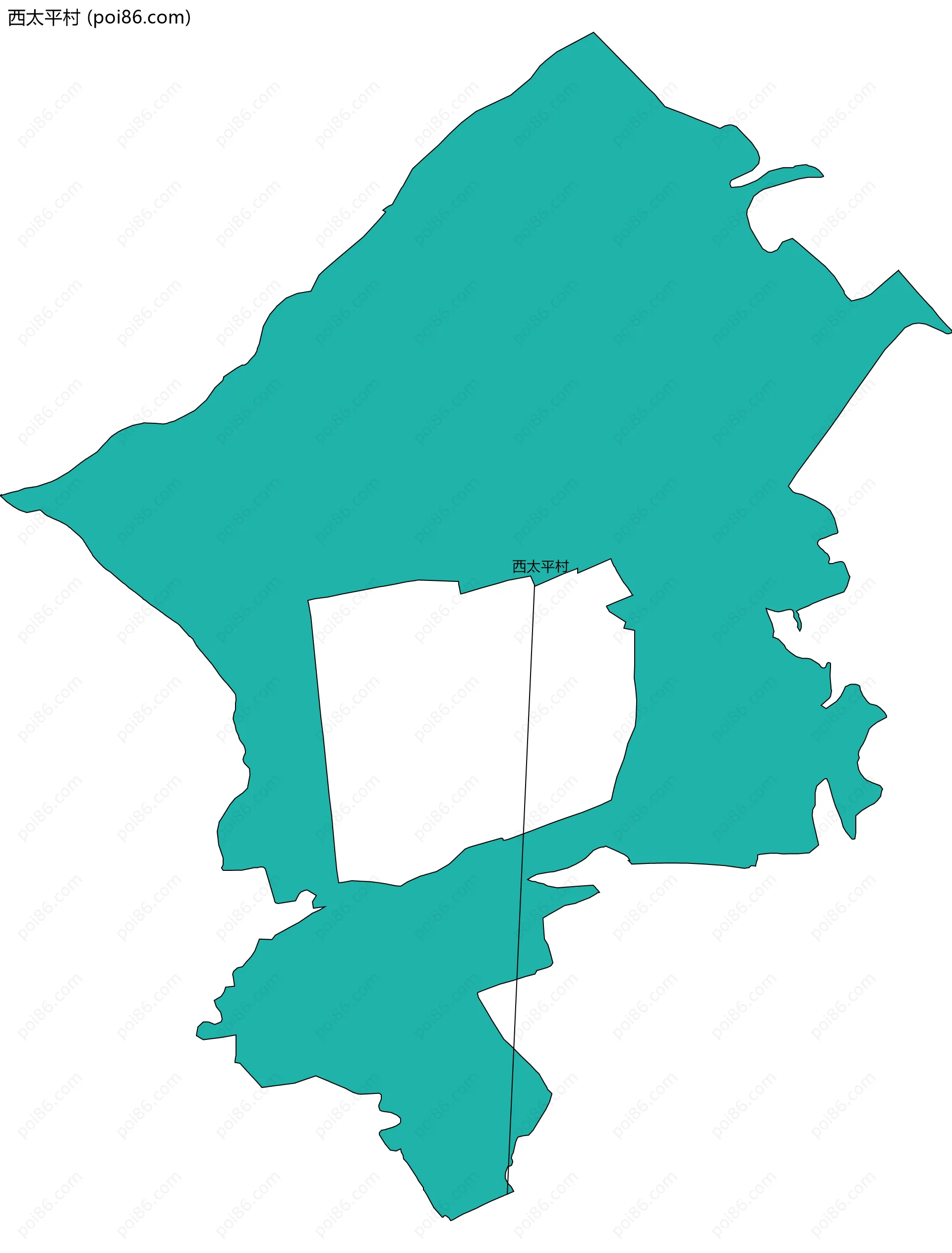 西太平村边界地图