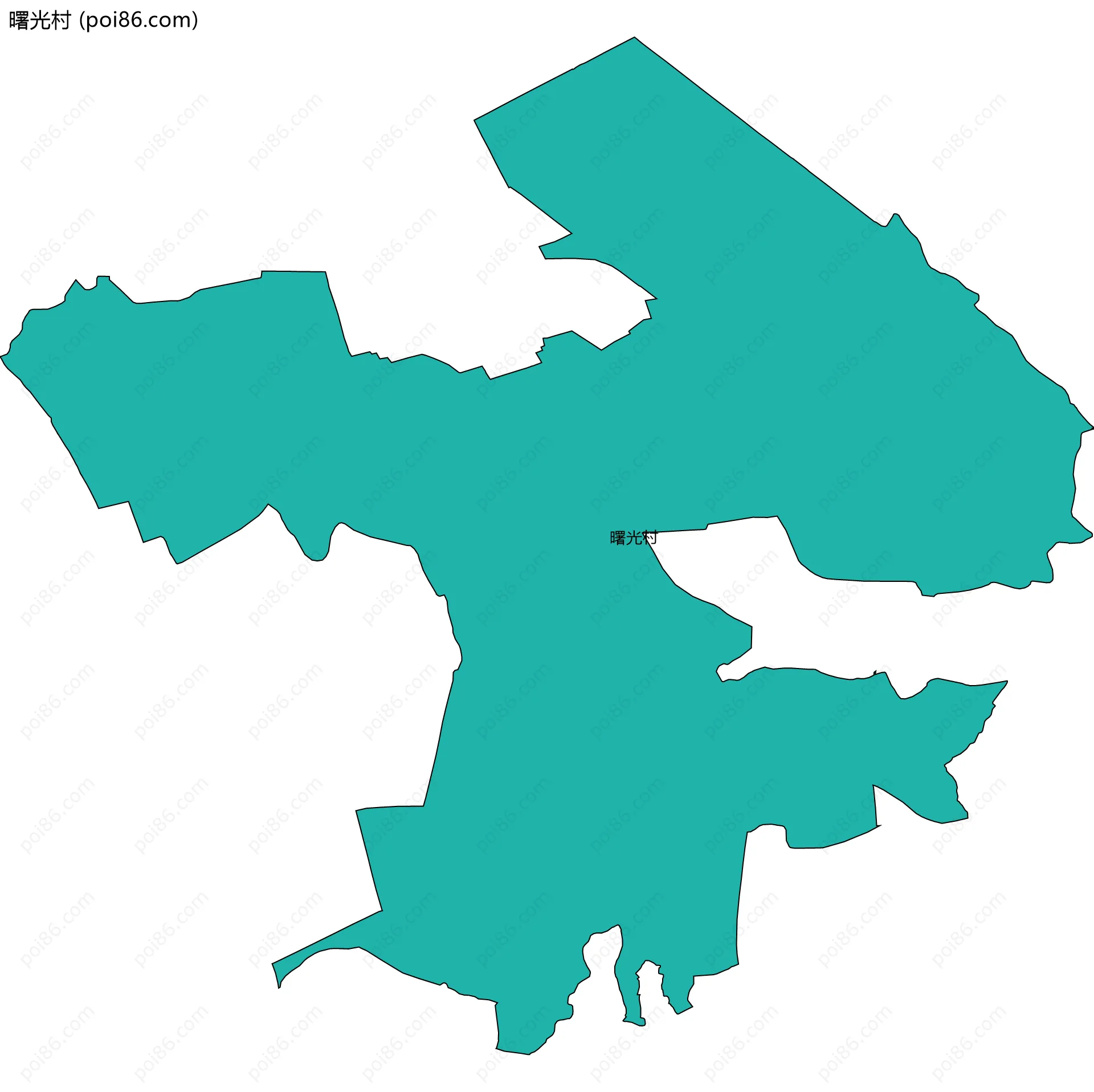 曙光村边界地图