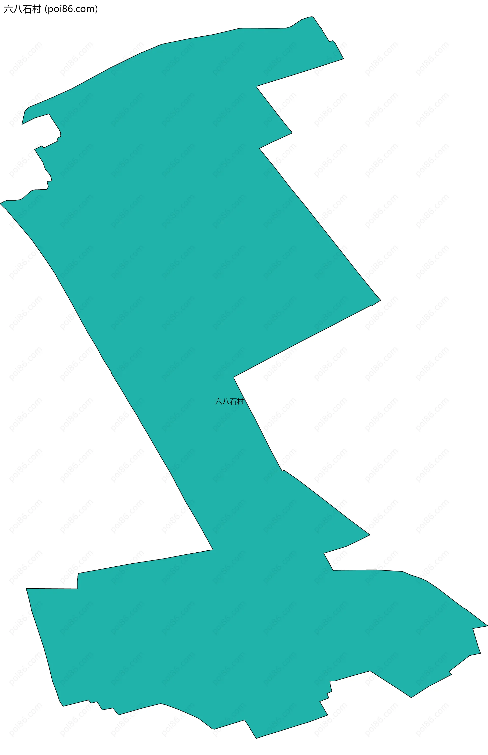 六八石村边界地图