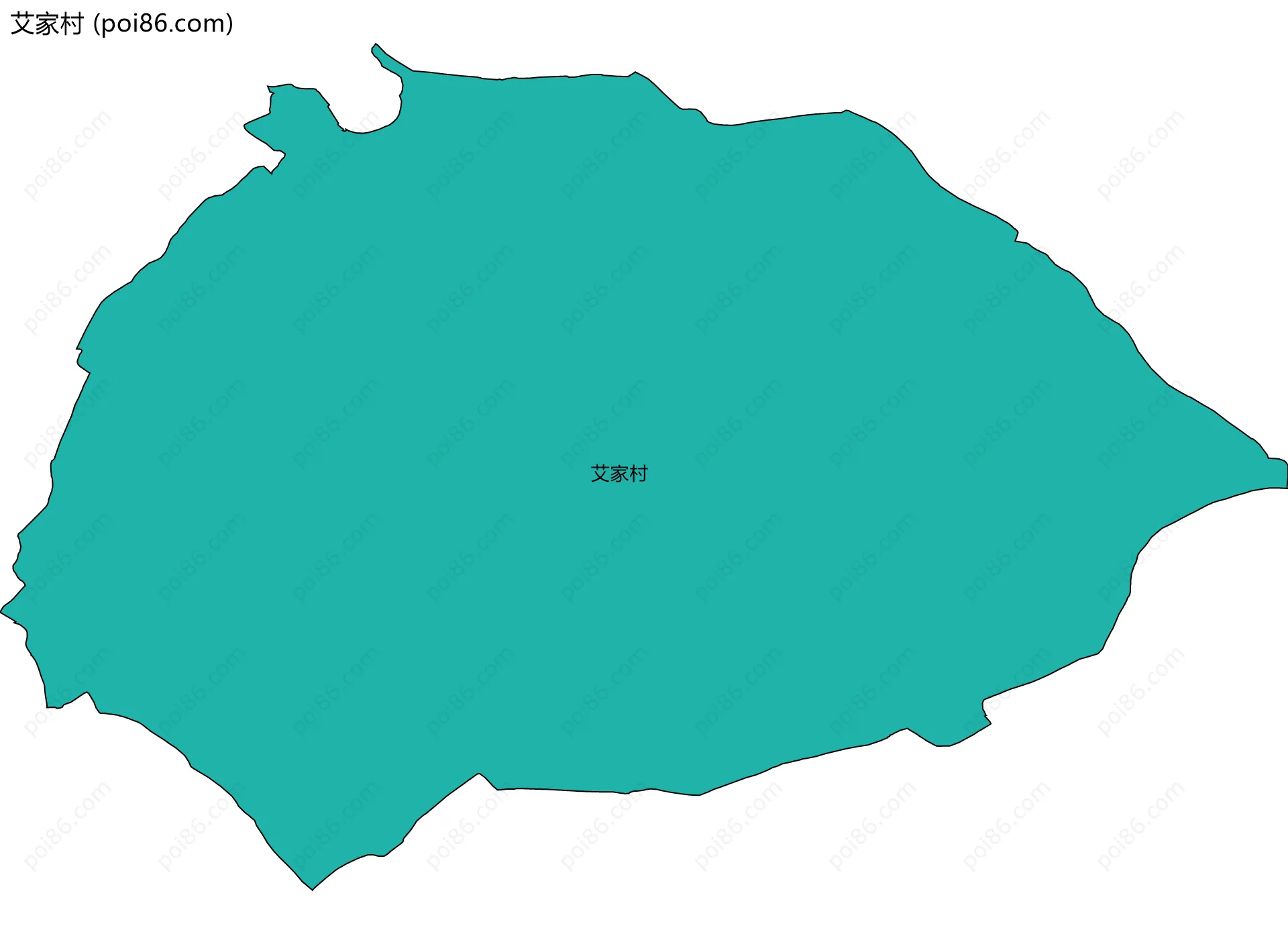 艾家村边界地图