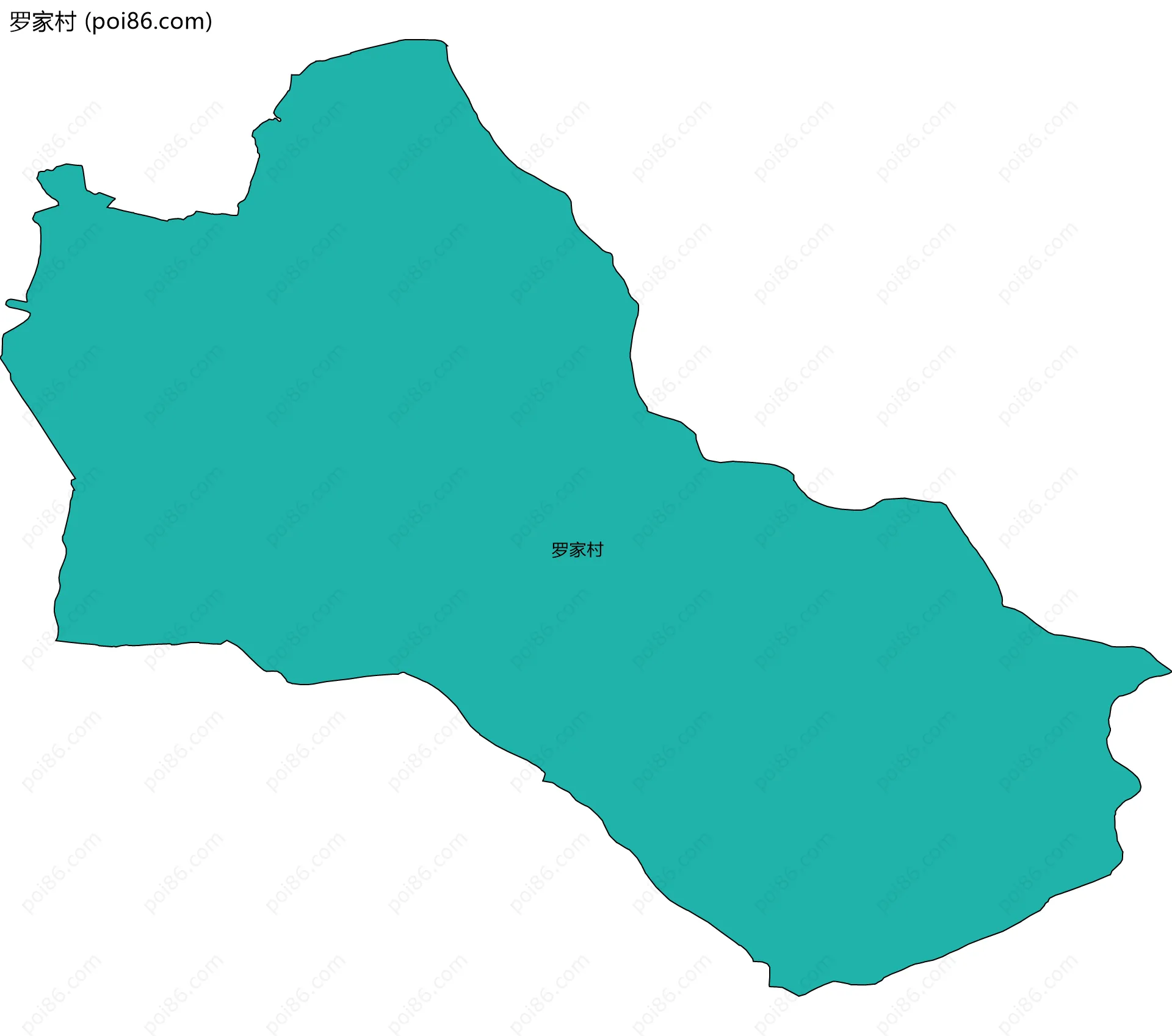 罗家村边界地图