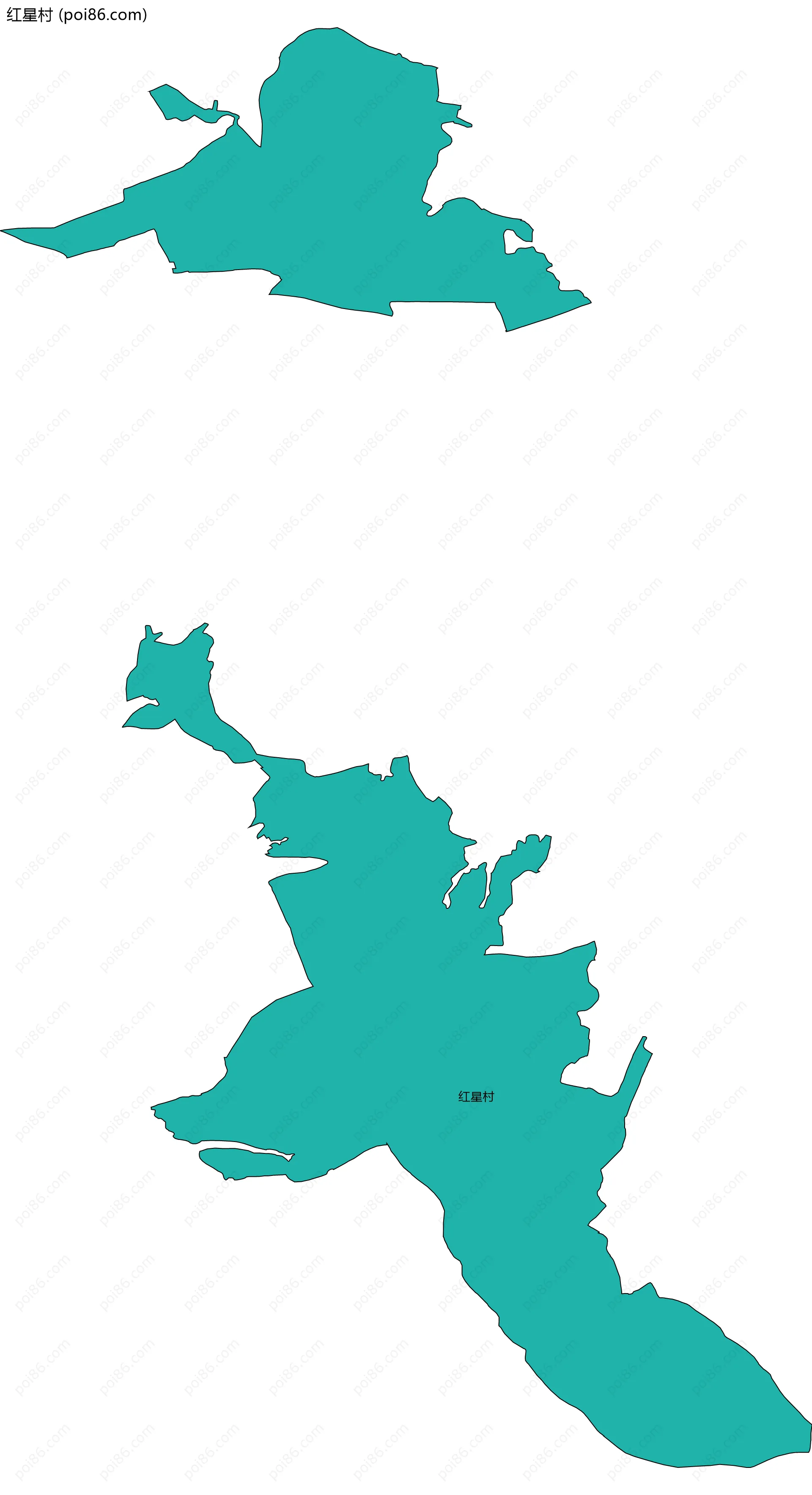 红星村边界地图