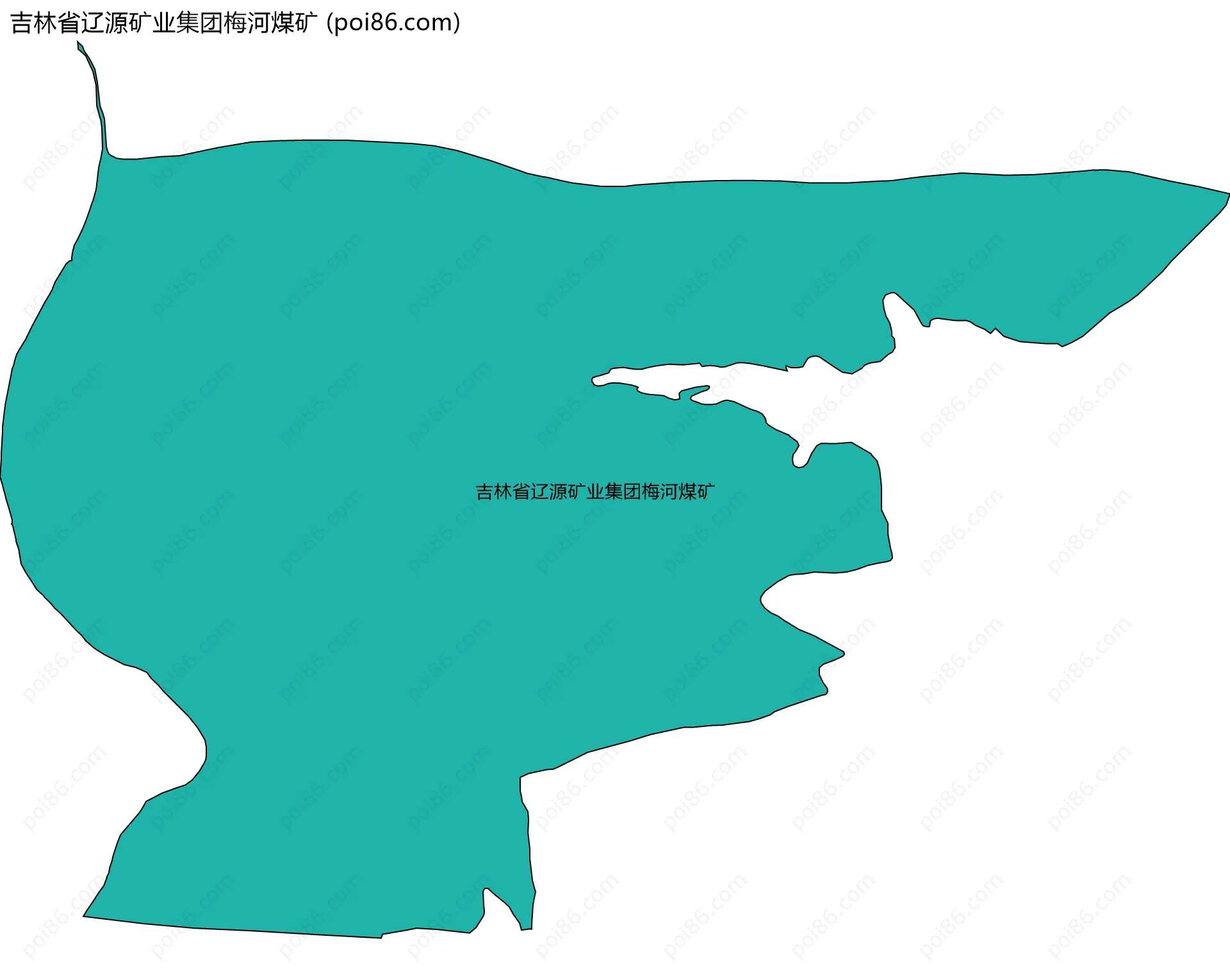 吉林省辽源矿业集团梅河煤矿边界地图
