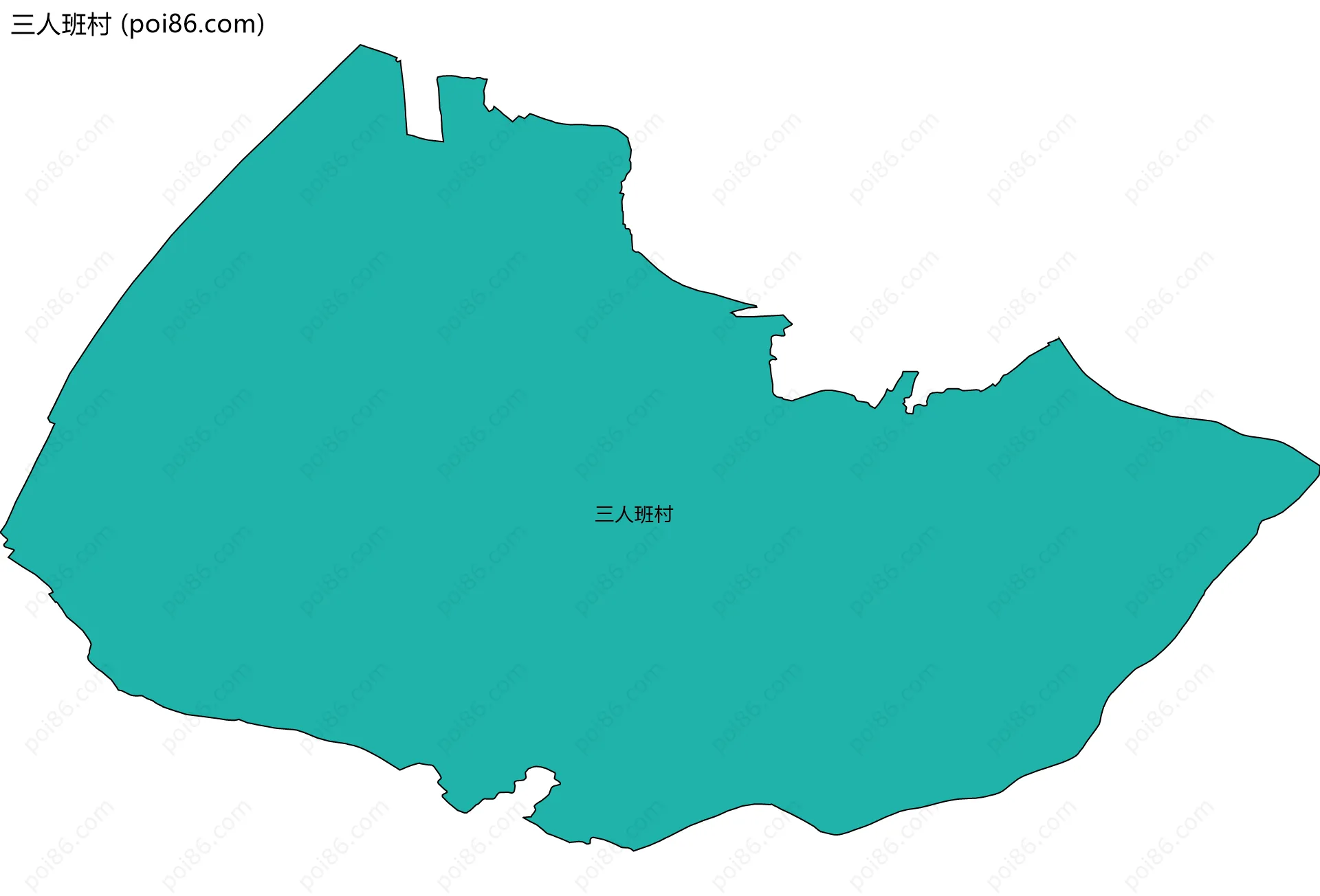三人班村边界地图