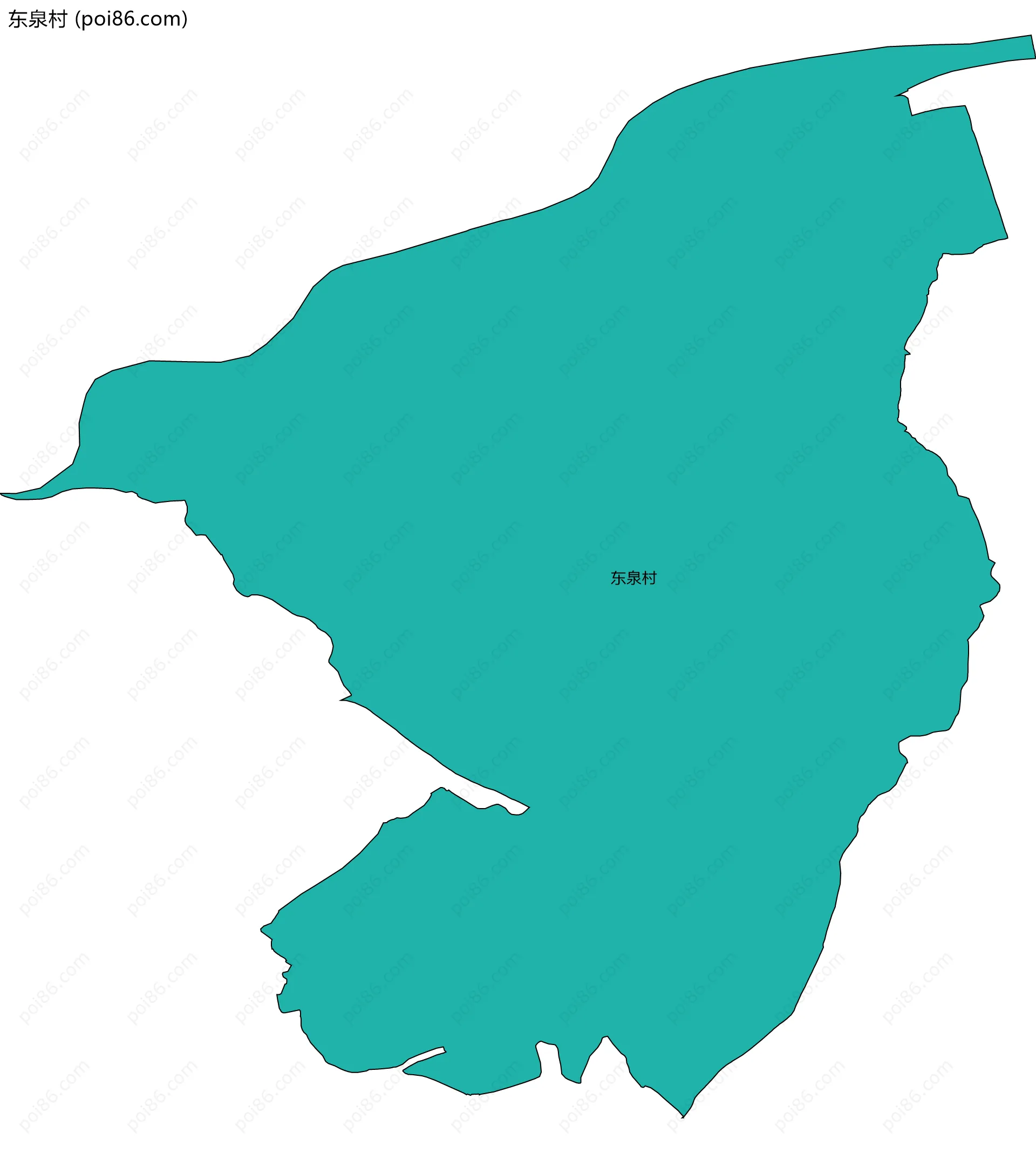 东泉村边界地图