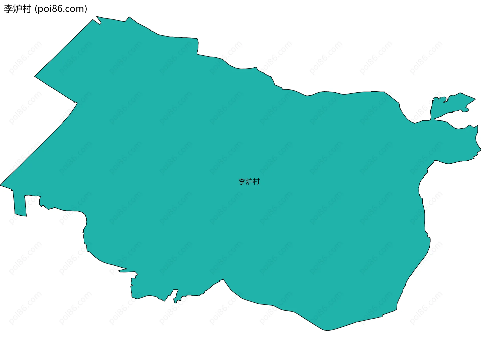 李炉村边界地图