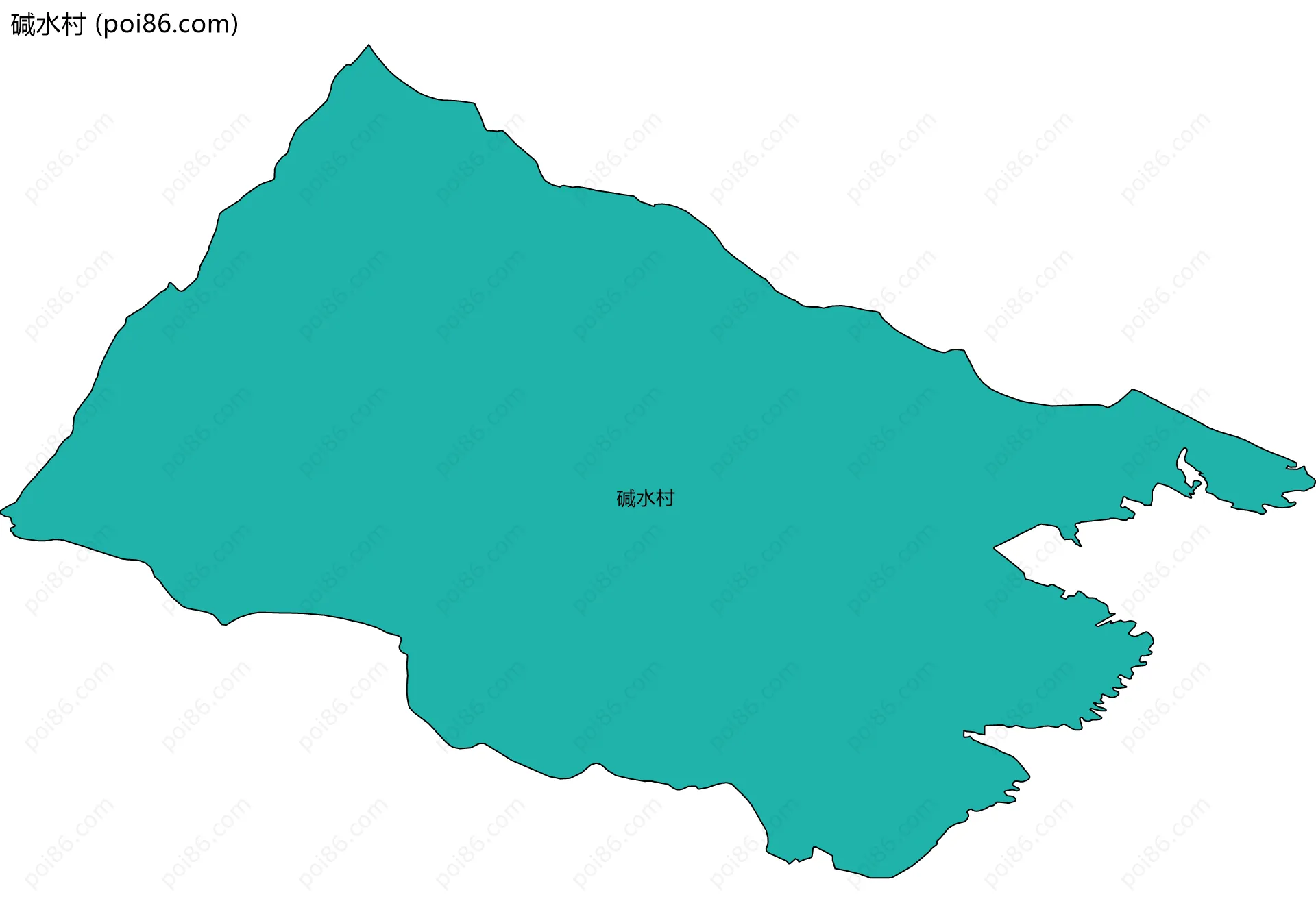 碱水村边界地图