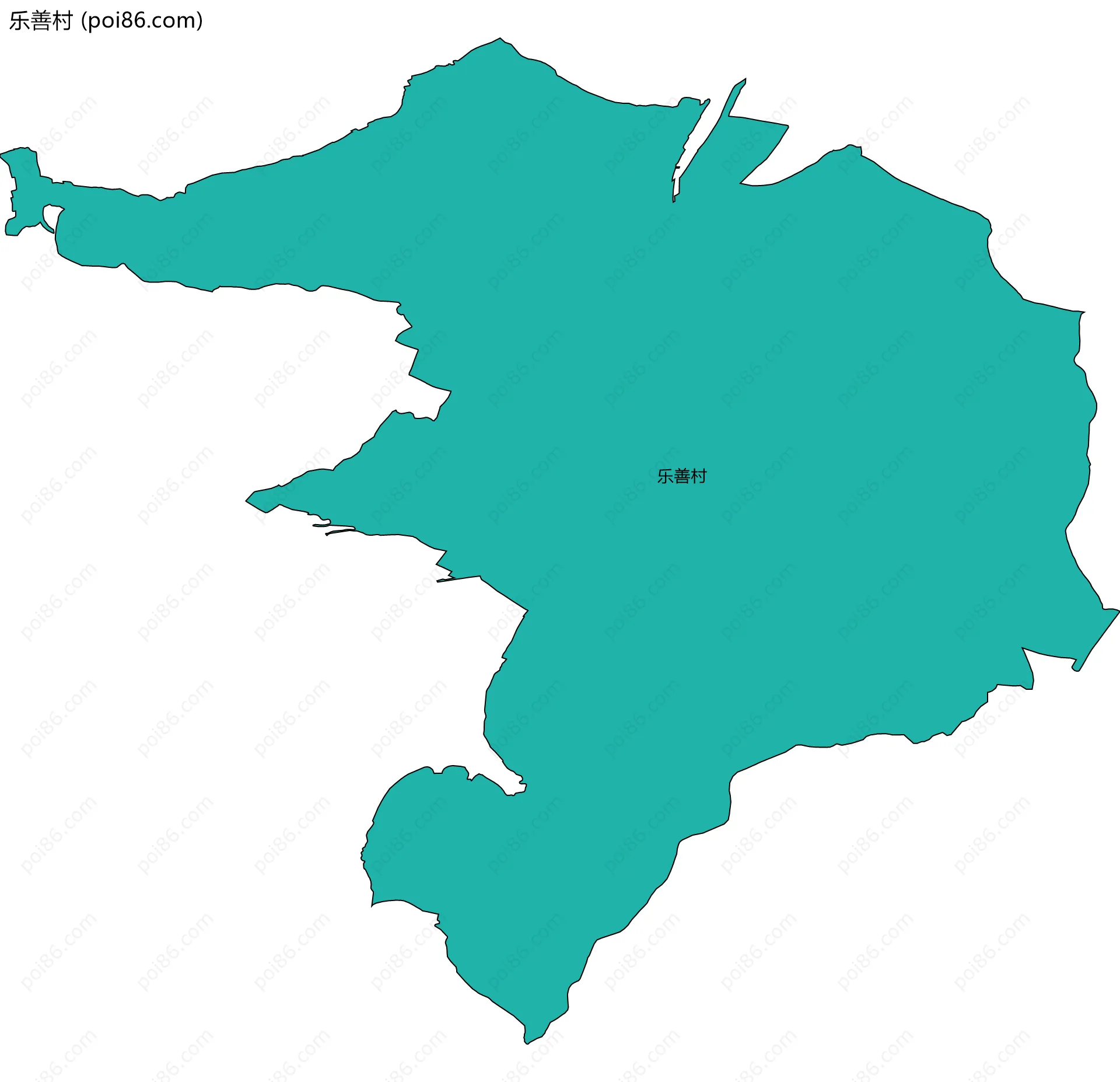 乐善村边界地图