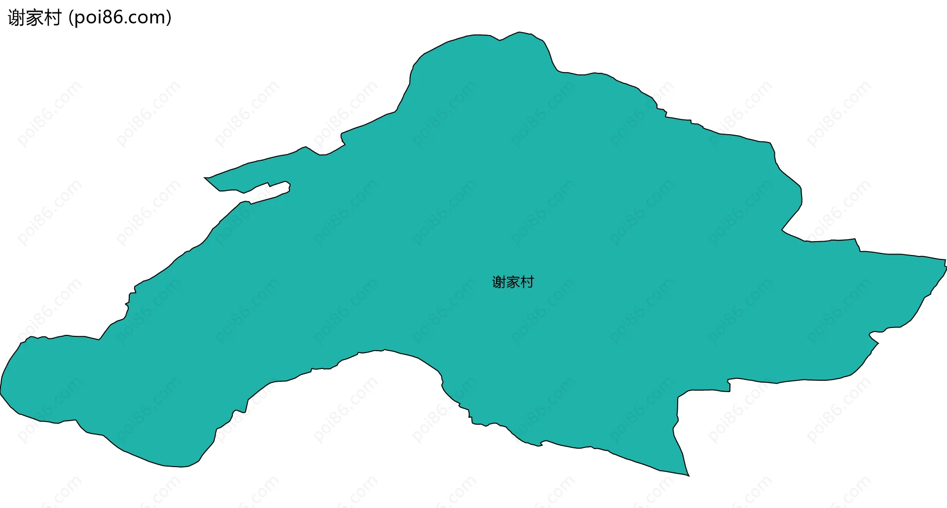 谢家村边界地图