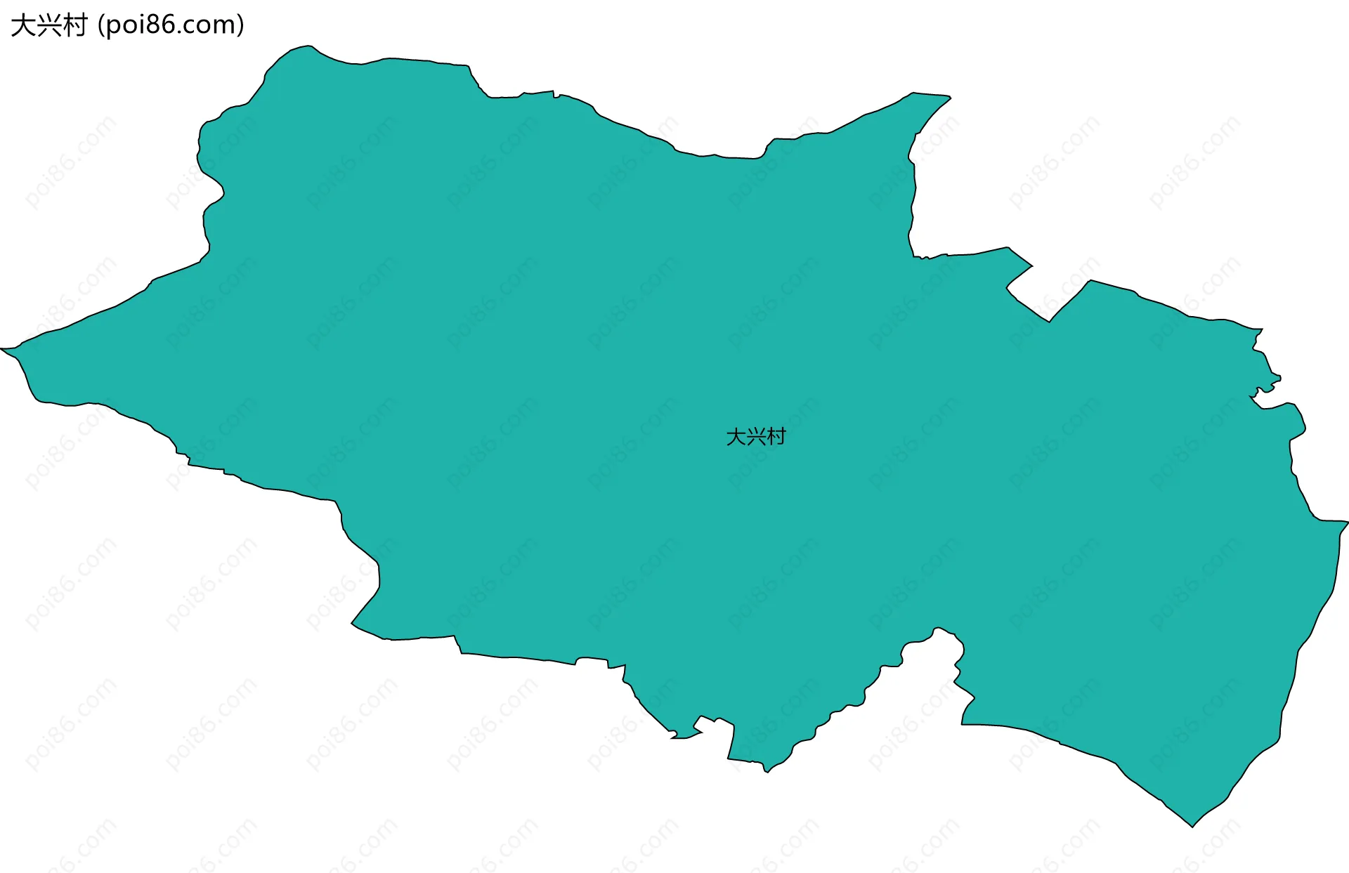 大兴村边界地图