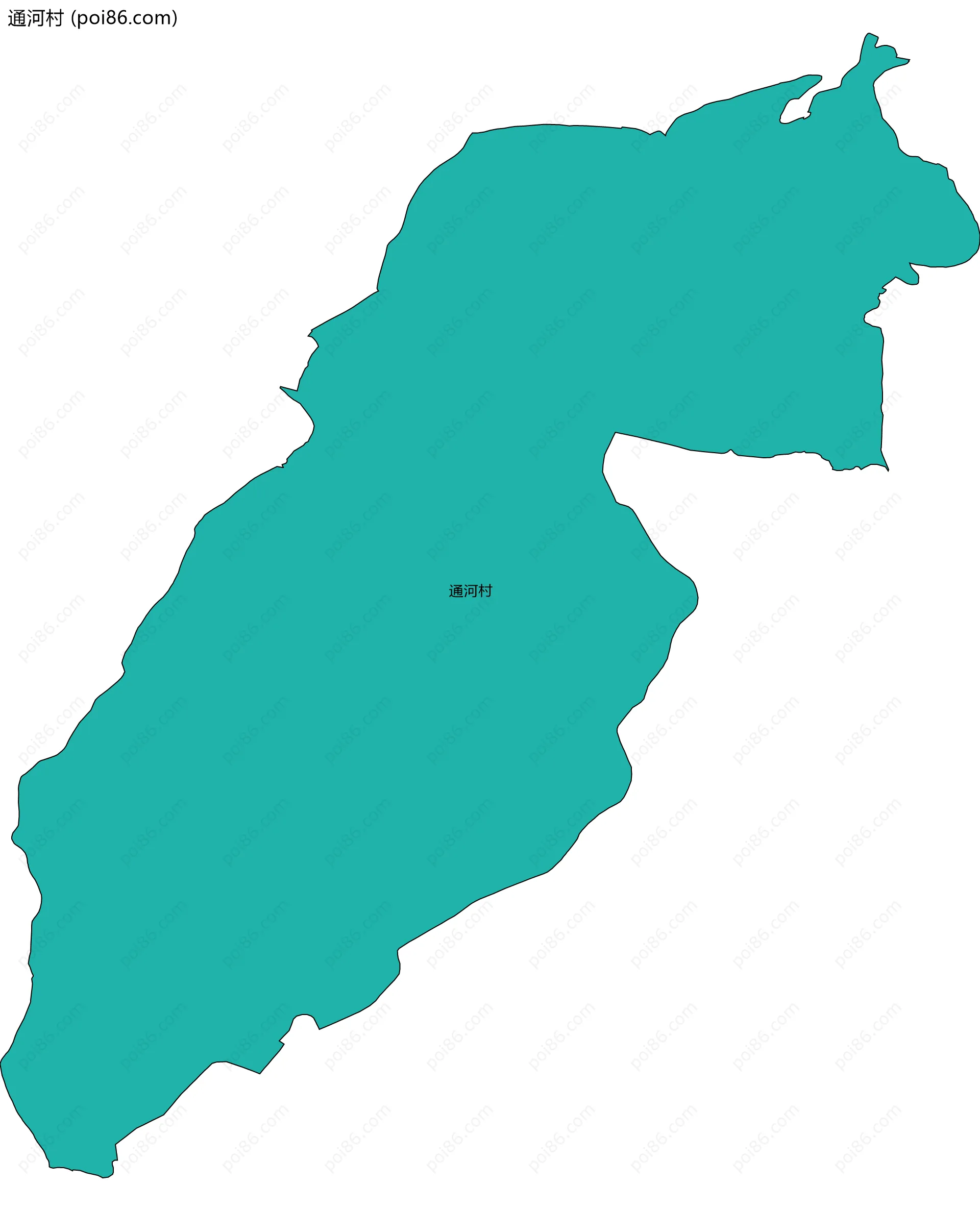 通河村边界地图