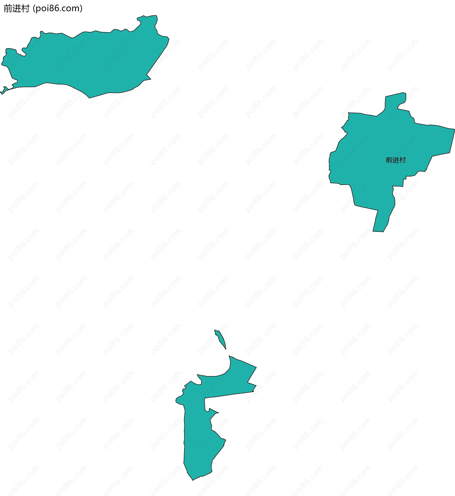 前进村边界地图