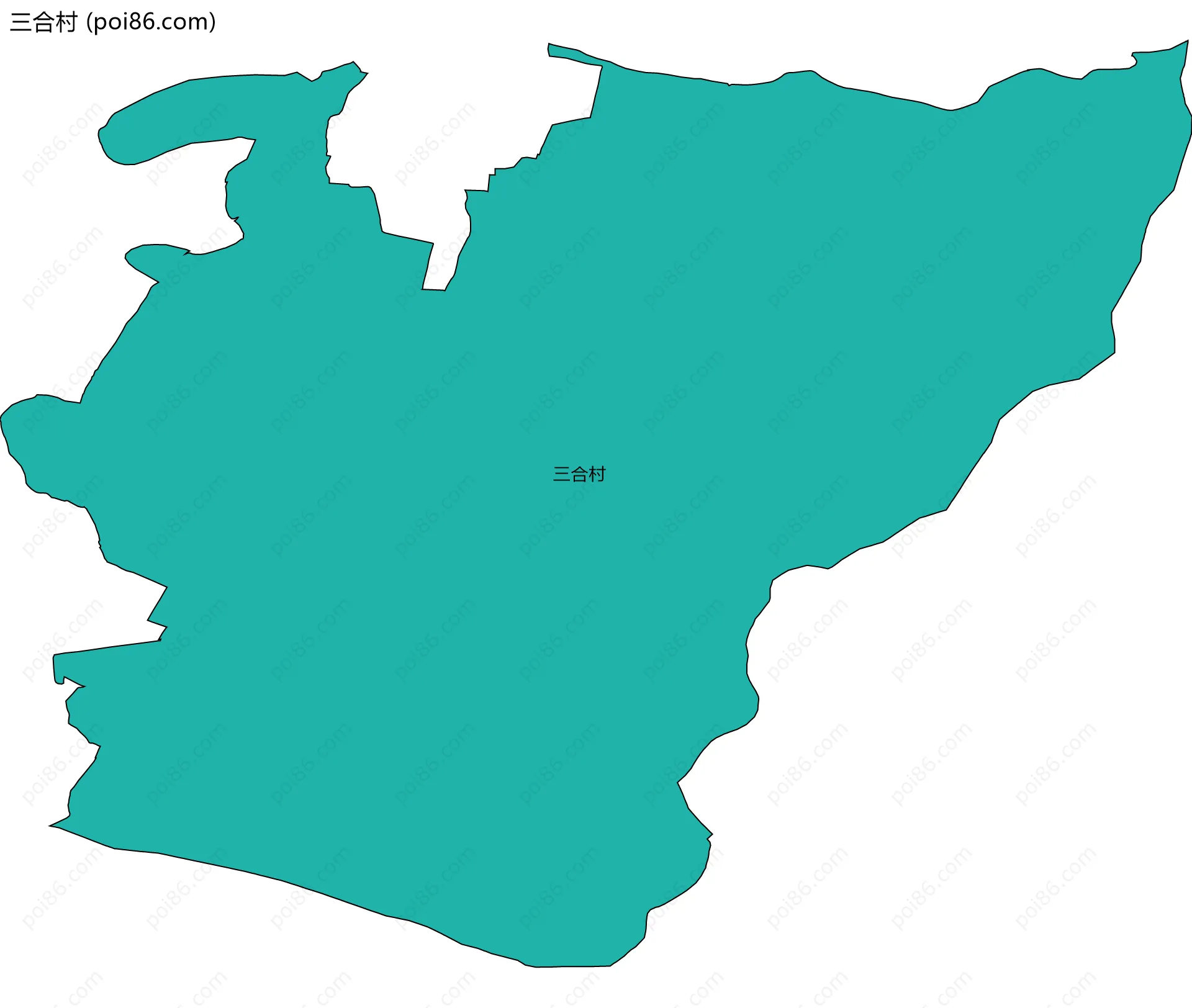 三合村边界地图