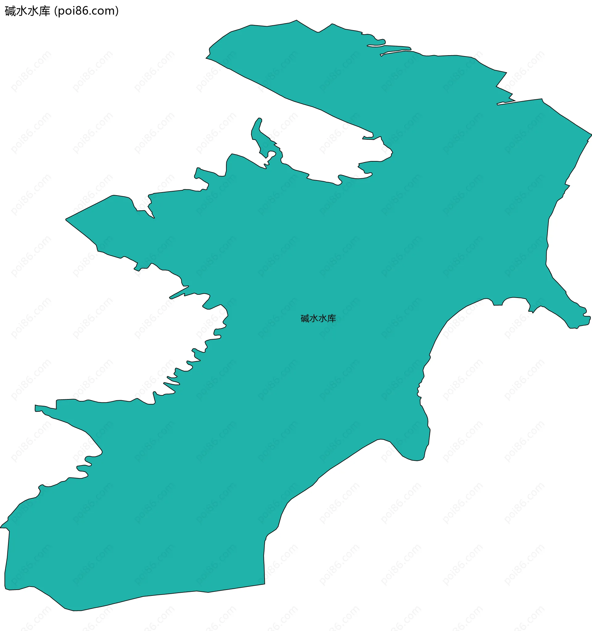 碱水水库边界地图