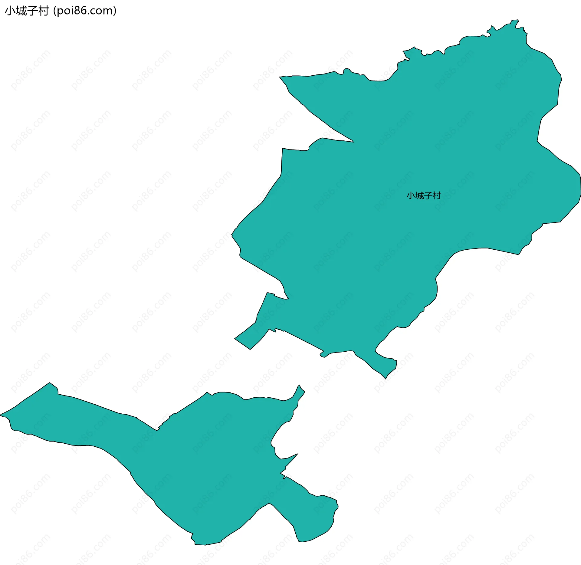 小城子村边界地图