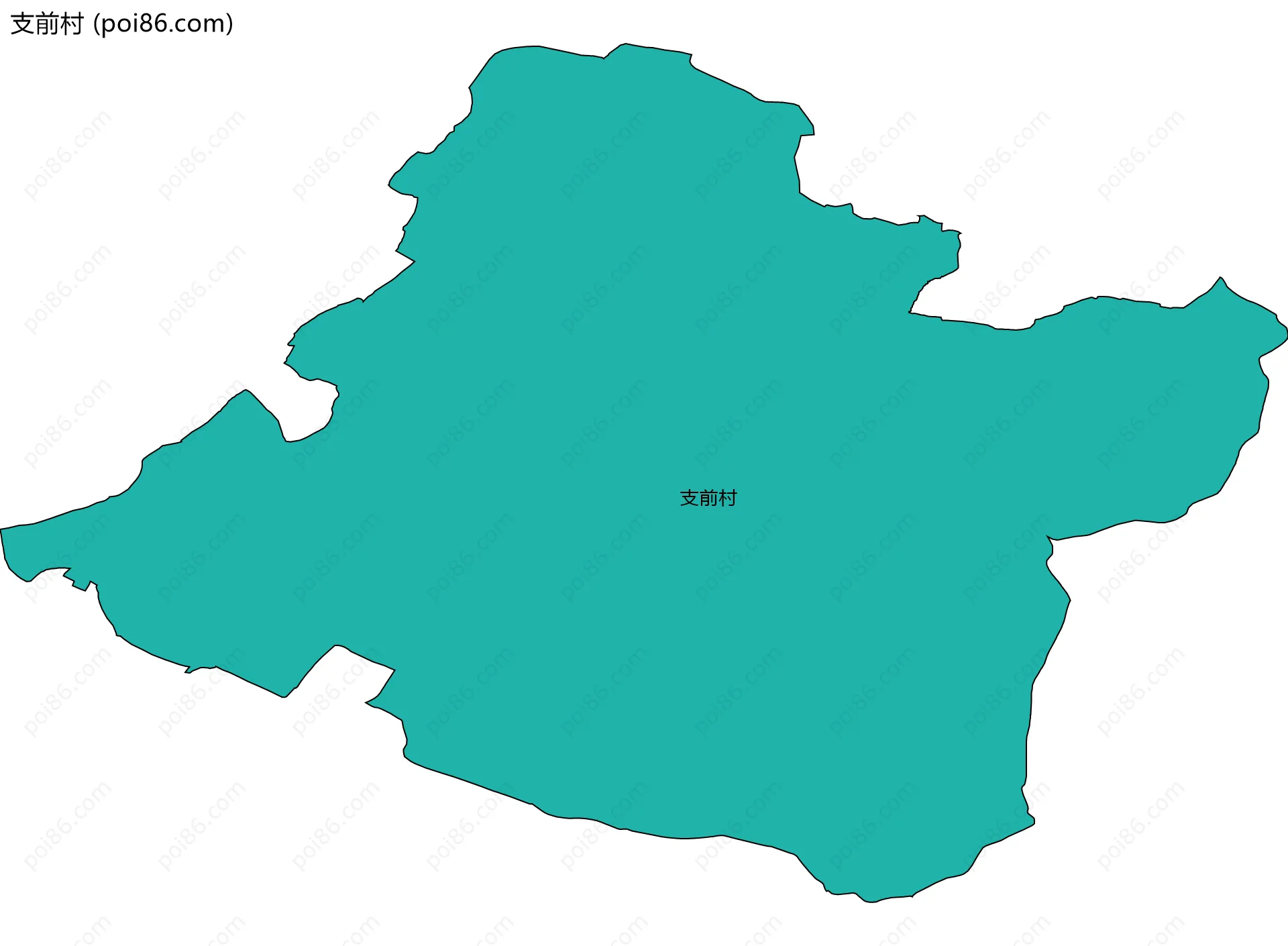 支前村边界地图