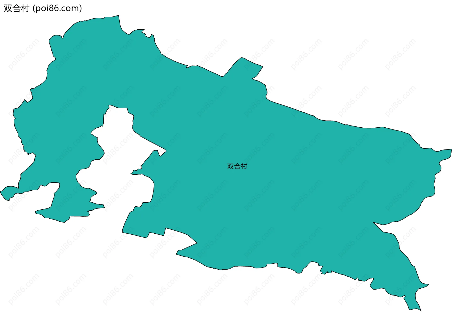 双合村边界地图