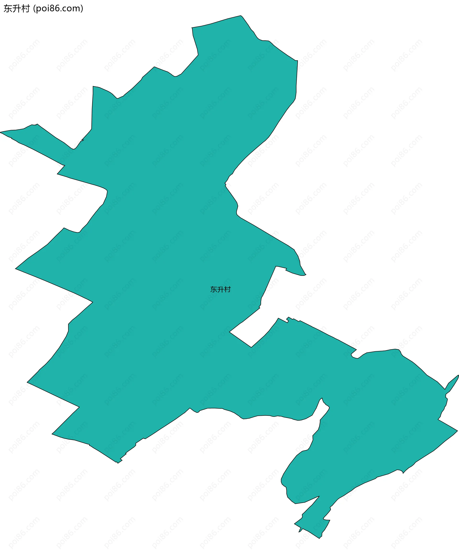 东升村边界地图