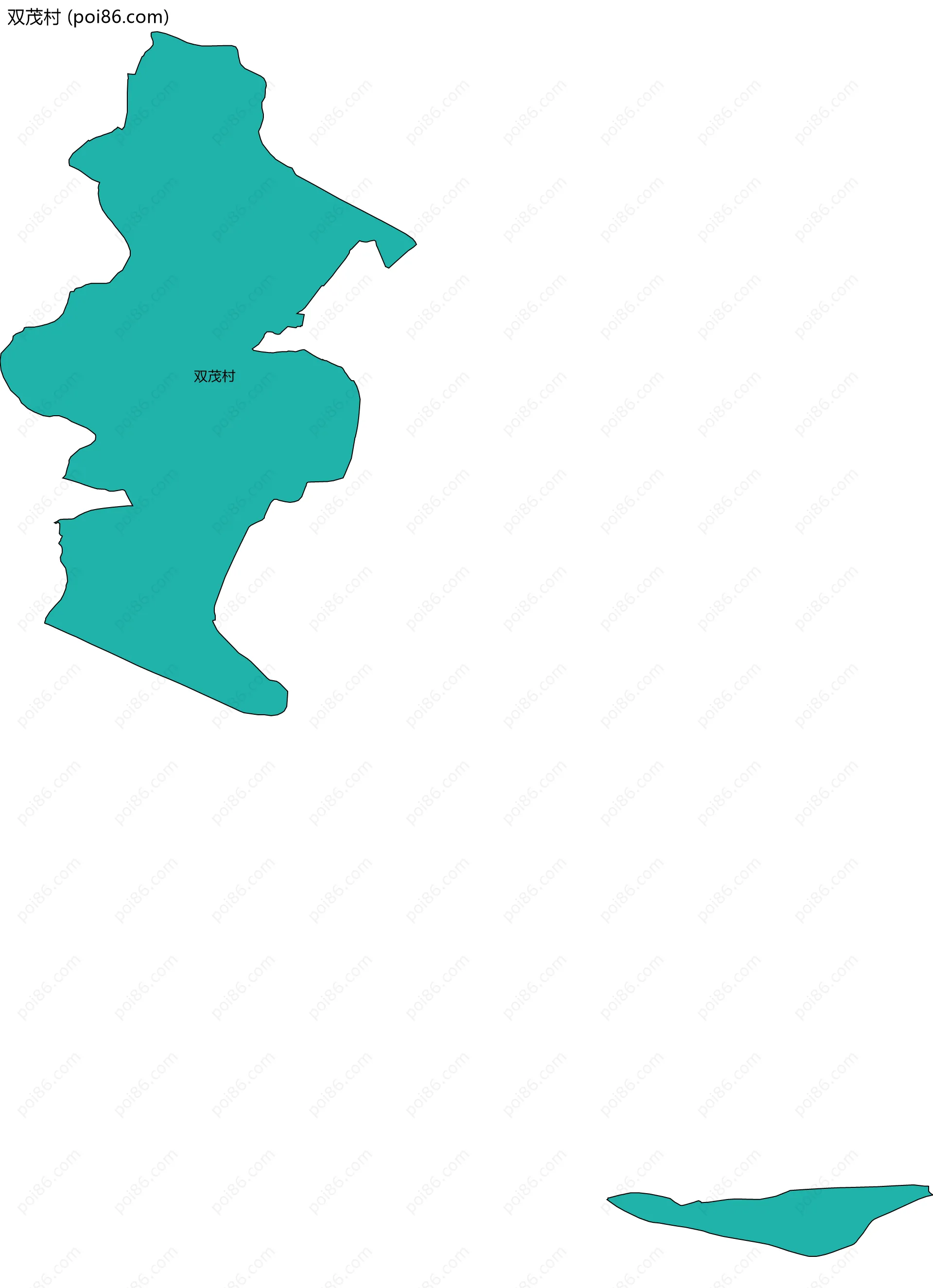 双茂村边界地图