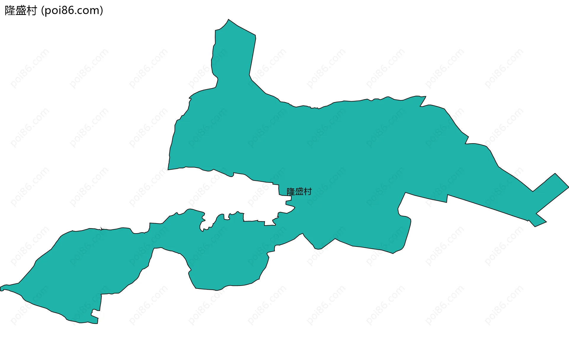 隆盛村边界地图