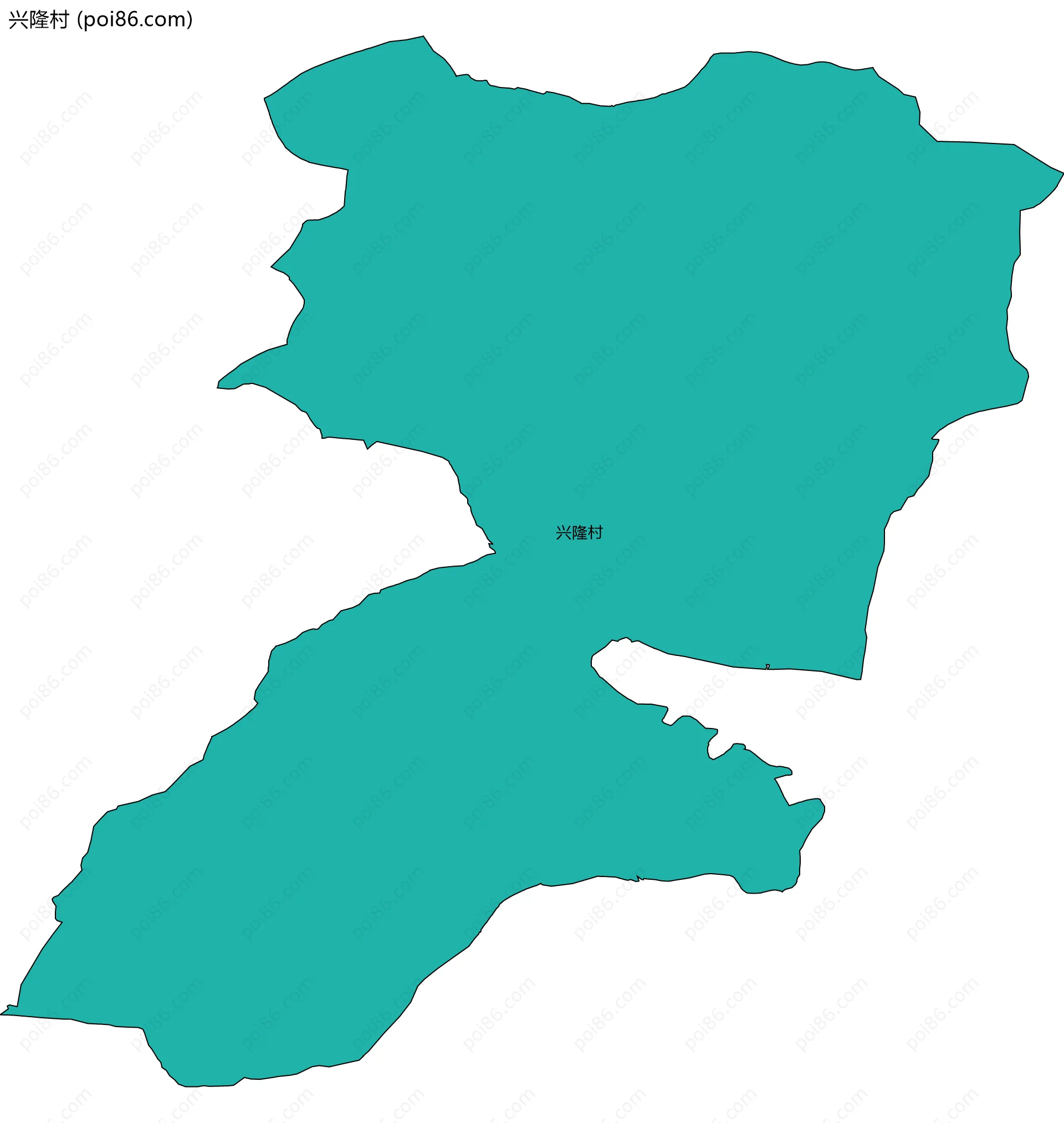 兴隆村边界地图