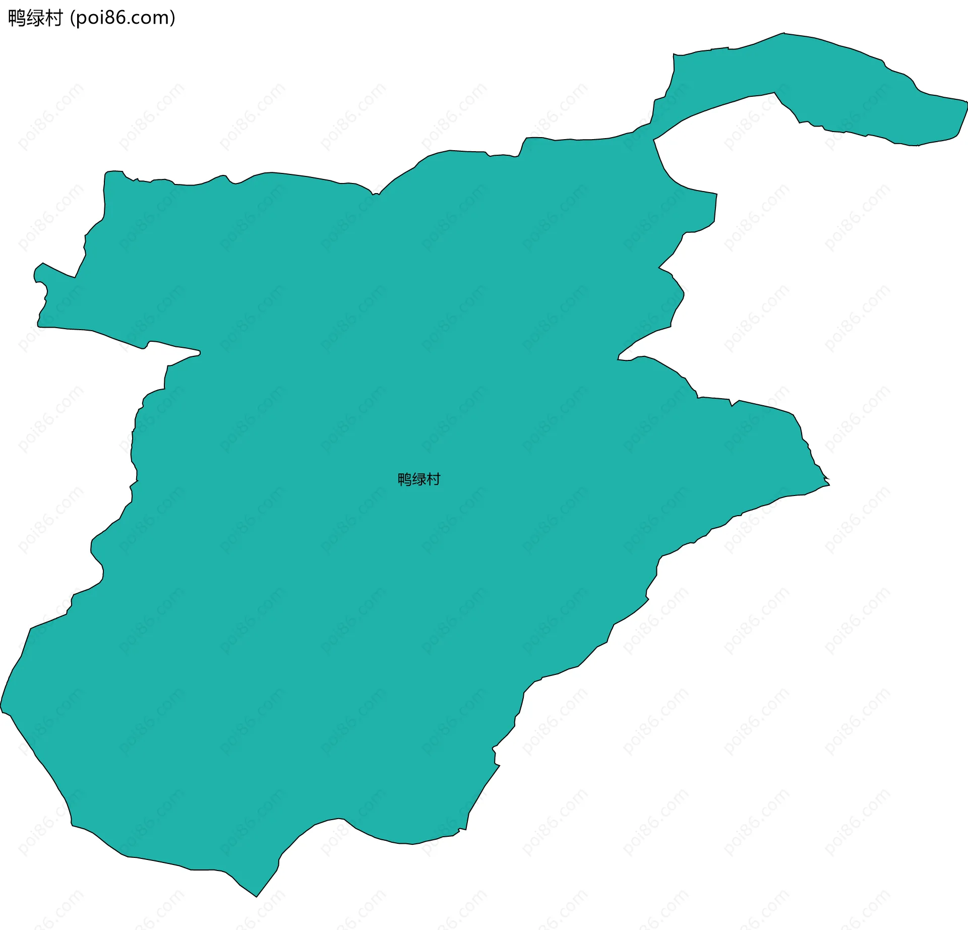 鸭绿村边界地图